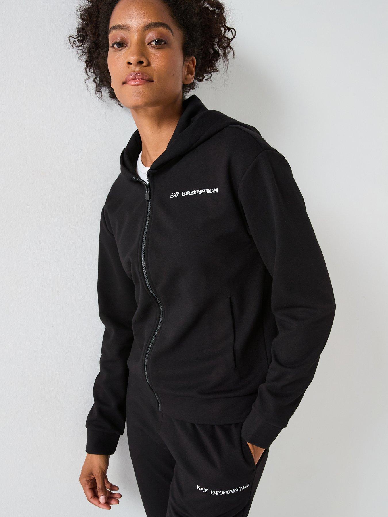 undefined Zip Through Hoodie - Black
