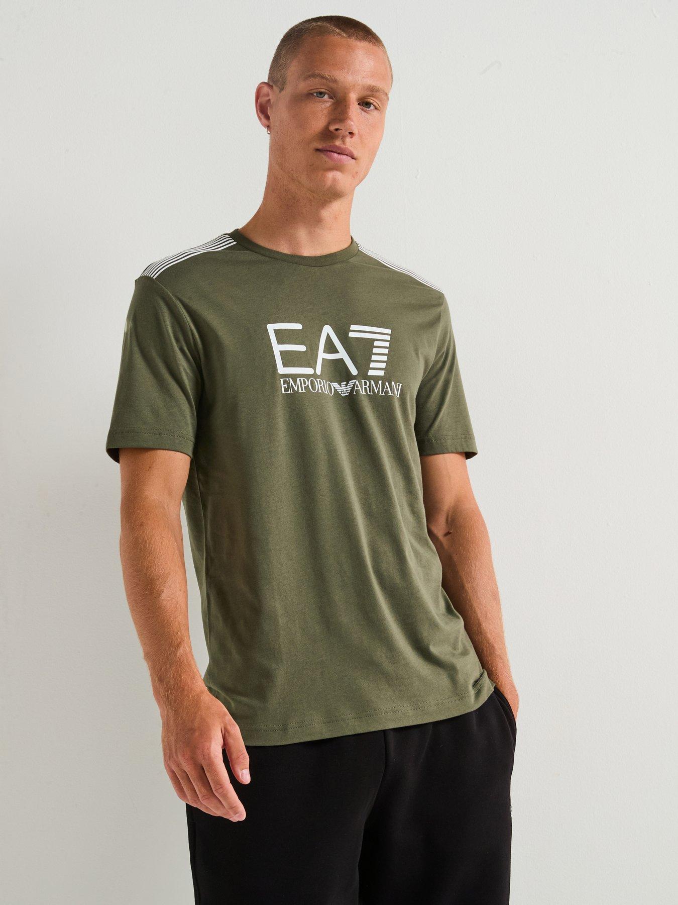 EA7 Emporio Armani Train 7 Lines Large Logo T-Shirt - Green