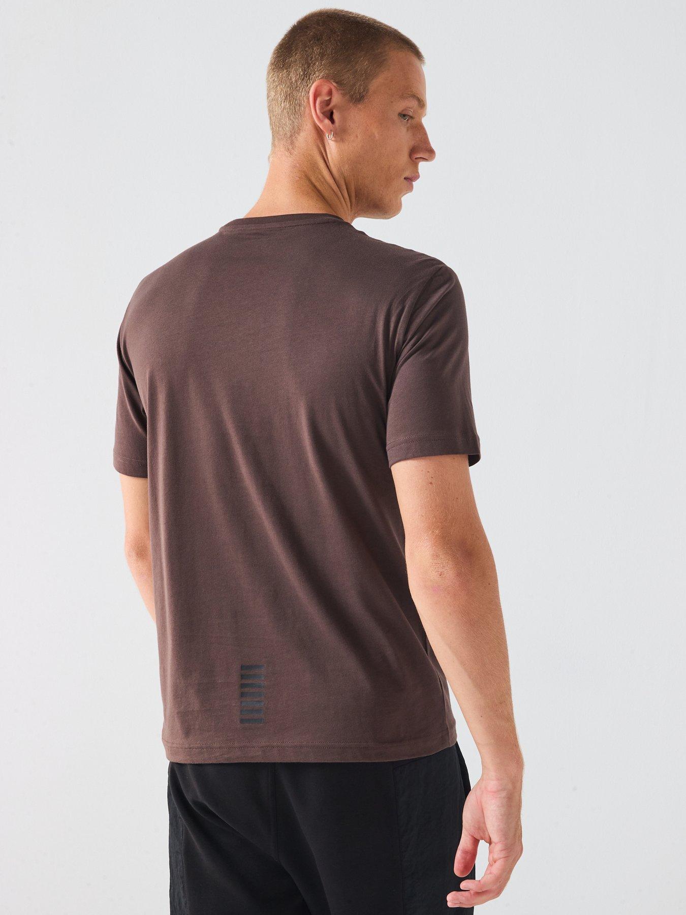 Image 2 of 6 of EA7 Emporio Armani Core Id Crew Neck T-Shirt - Brown