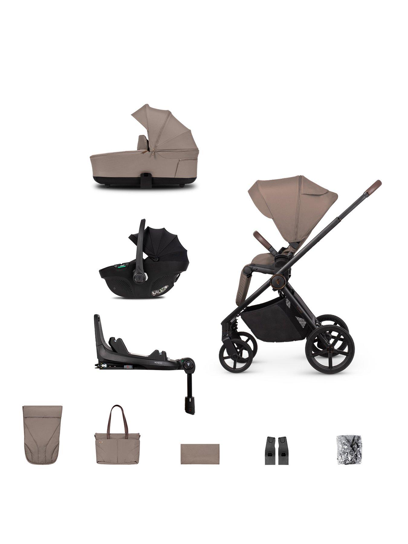 undefined Claro 3in1 Bundle plus Tiago Black Car Seat and 360 Base - Almond
