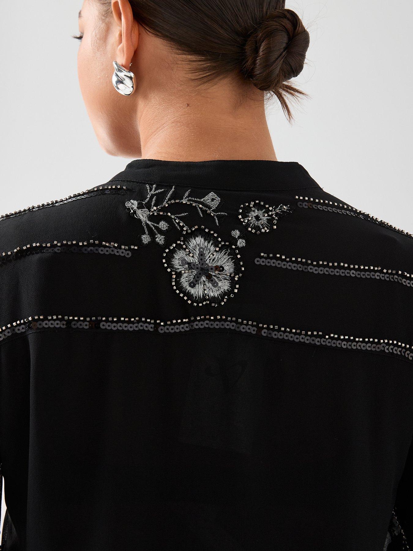 Image 6 of 6 of The Very Collection Curve Embellished Longline Blouse