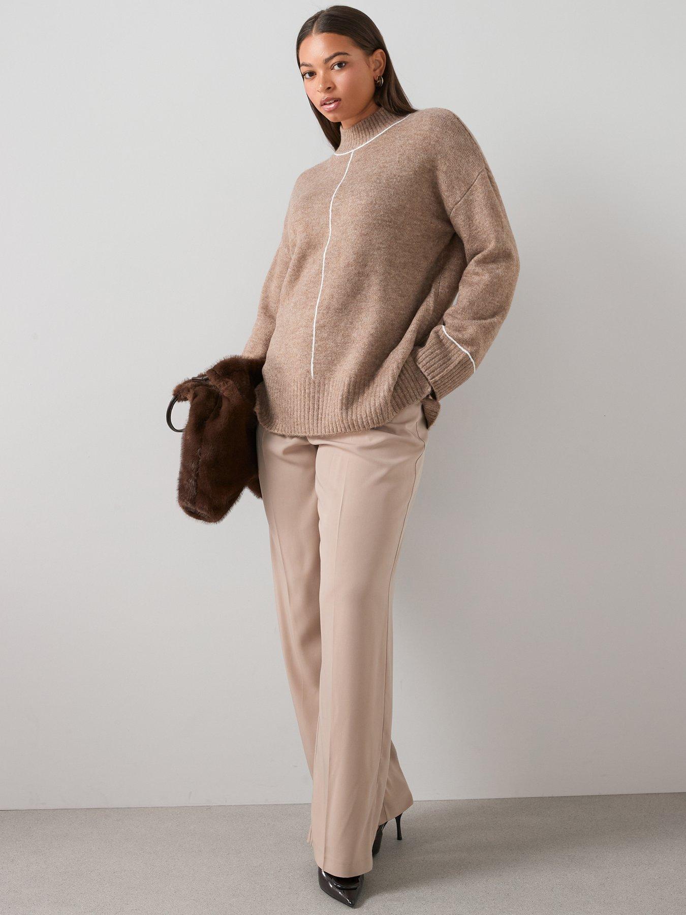 Image 3 of 7 of The Very Collection Curve Contrast Stitch Longline Jumpe