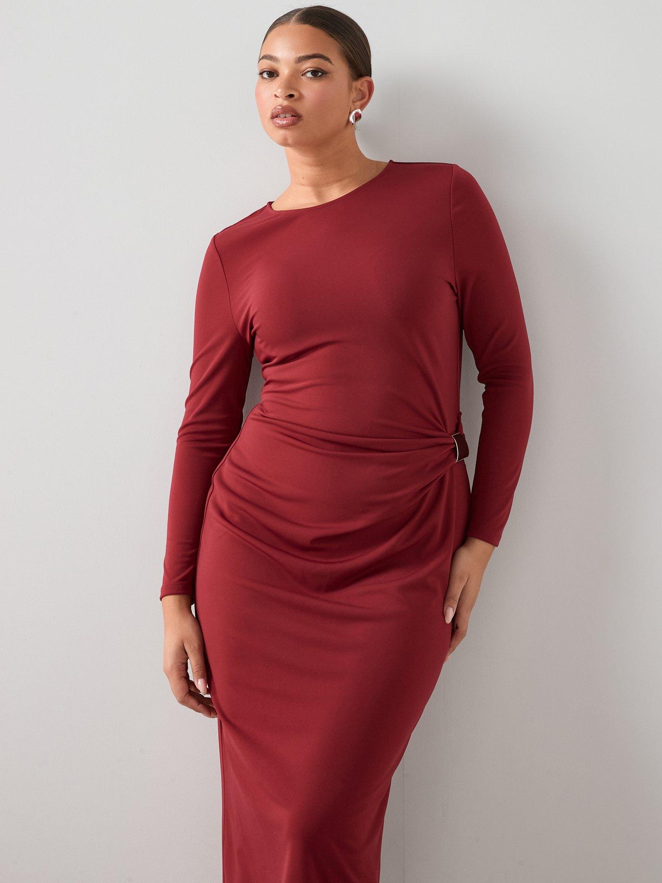 Image 5 of 7 of The Very Collection Curve Trim Detail Jersey Dress