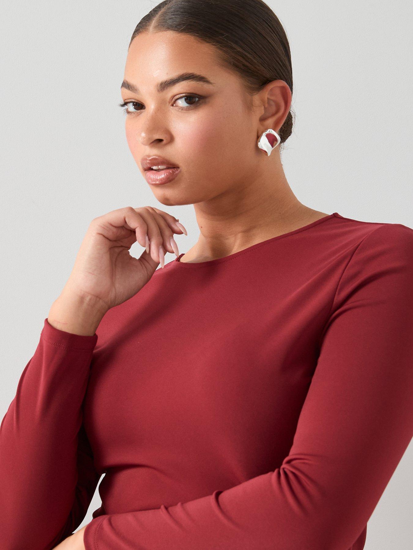 Image 6 of 7 of The Very Collection Curve Trim Detail Jersey Dress