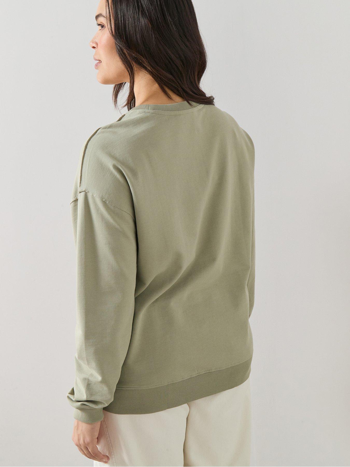 Image 2 of 6 of The Very Collection Curve Floral Applique Sweat