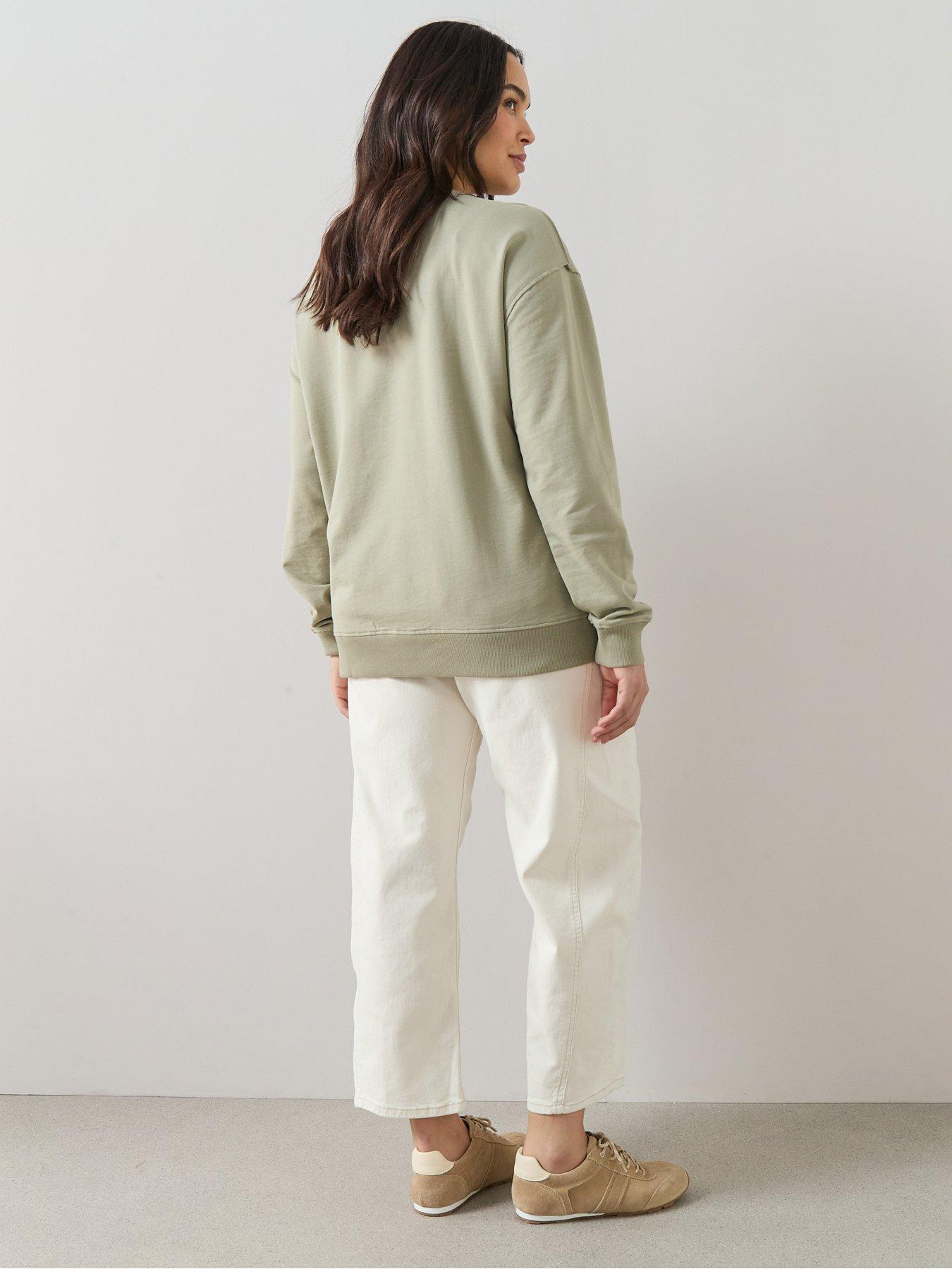 Image 5 of 6 of The Very Collection Curve Floral Applique Sweat