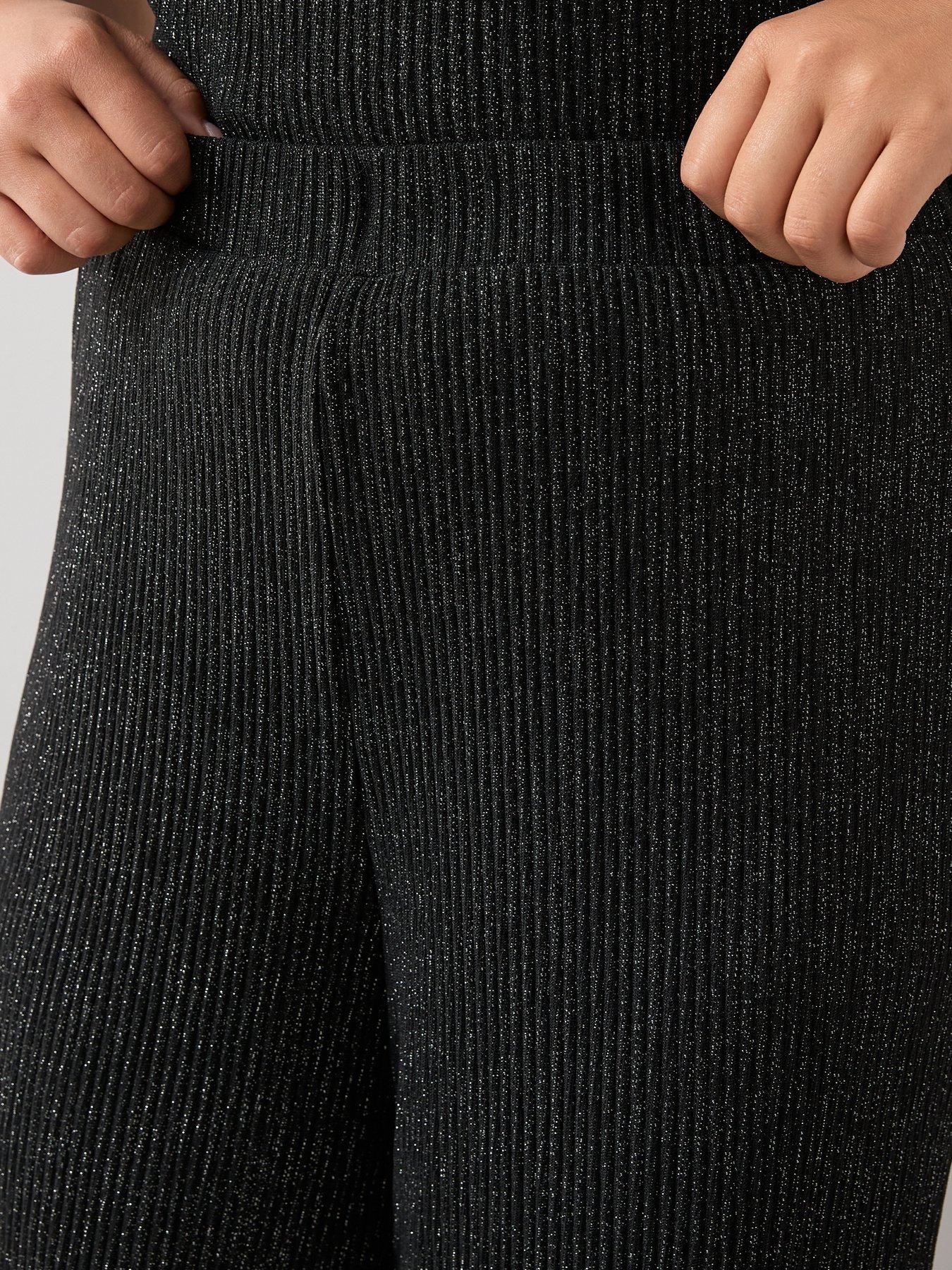 Image 5 of 7 of The Very Collection Curve Lurex Plisse Wide Leg Trouser