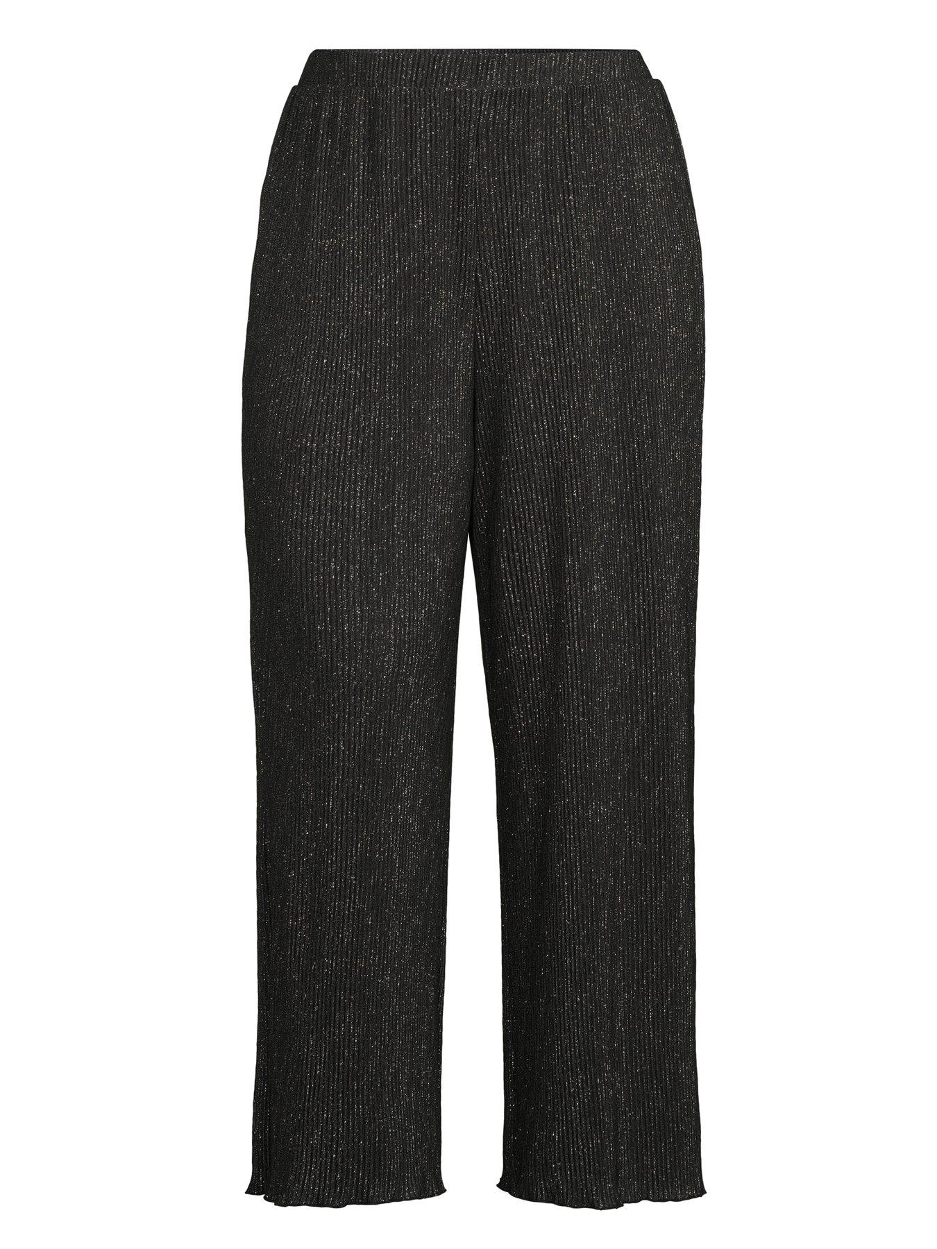 Image 7 of 7 of The Very Collection Curve Lurex Plisse Wide Leg Trouser