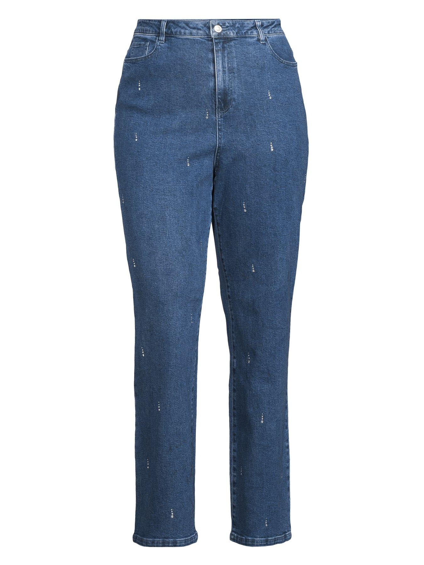 Image 7 of 7 of The Very Collection Curve Rhinestone Straight Leg Jean