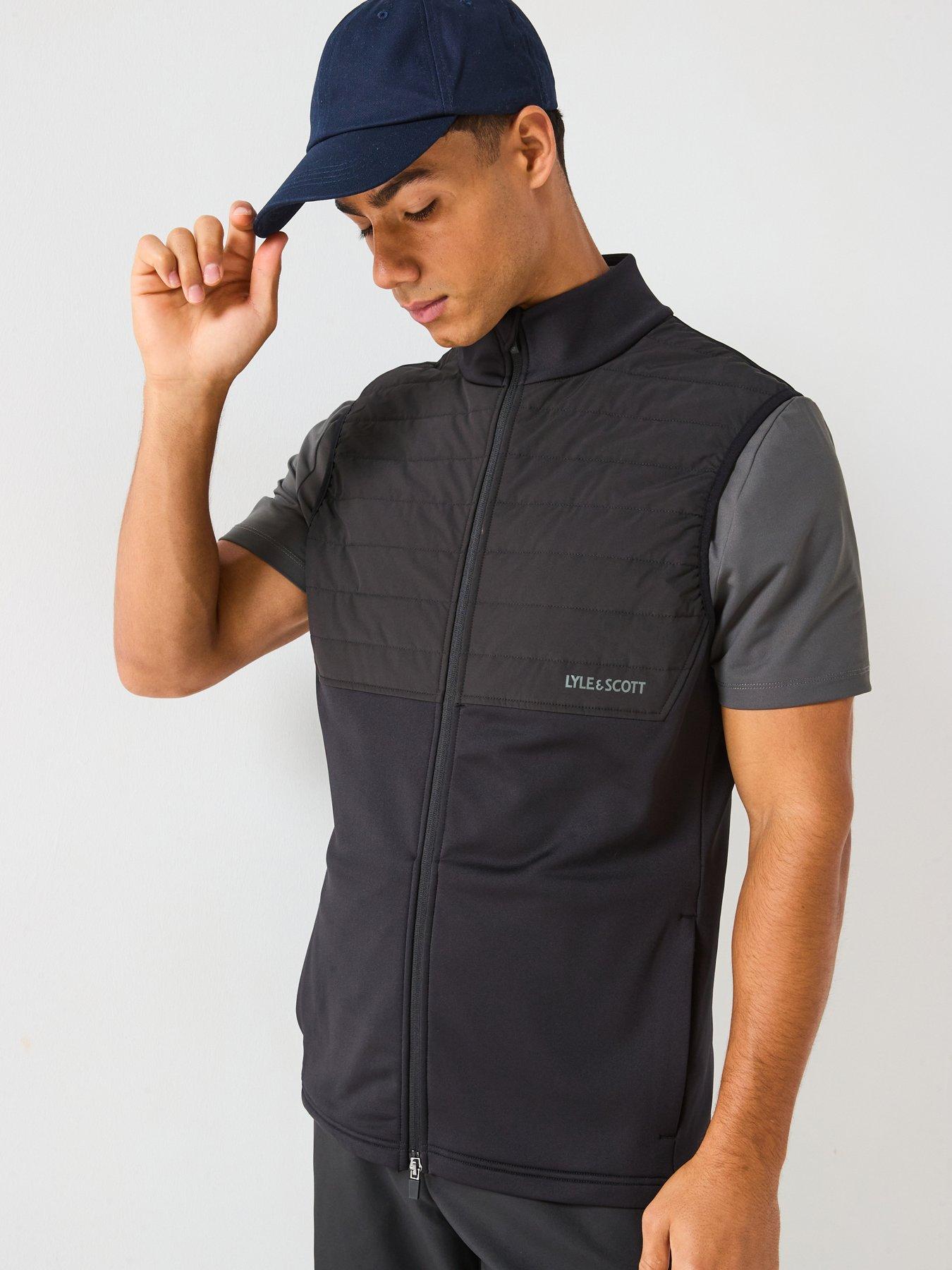 Lyle & Scott Golf Mens Windjammer Full Zip Vest - Black