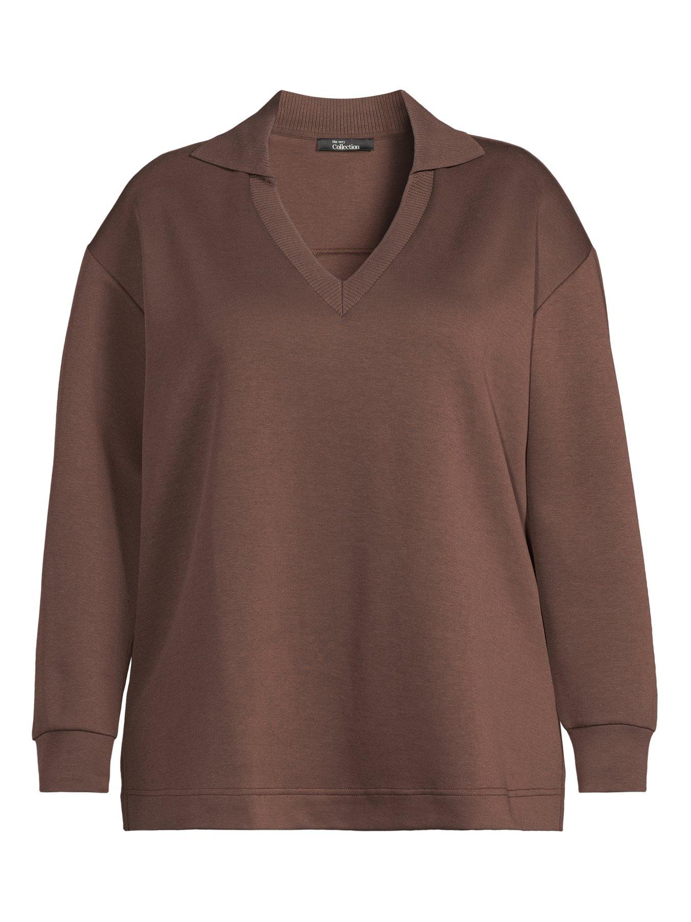 Image 7 of 7 of The Very Collection Curve V Neck Soft Touch Sweat
