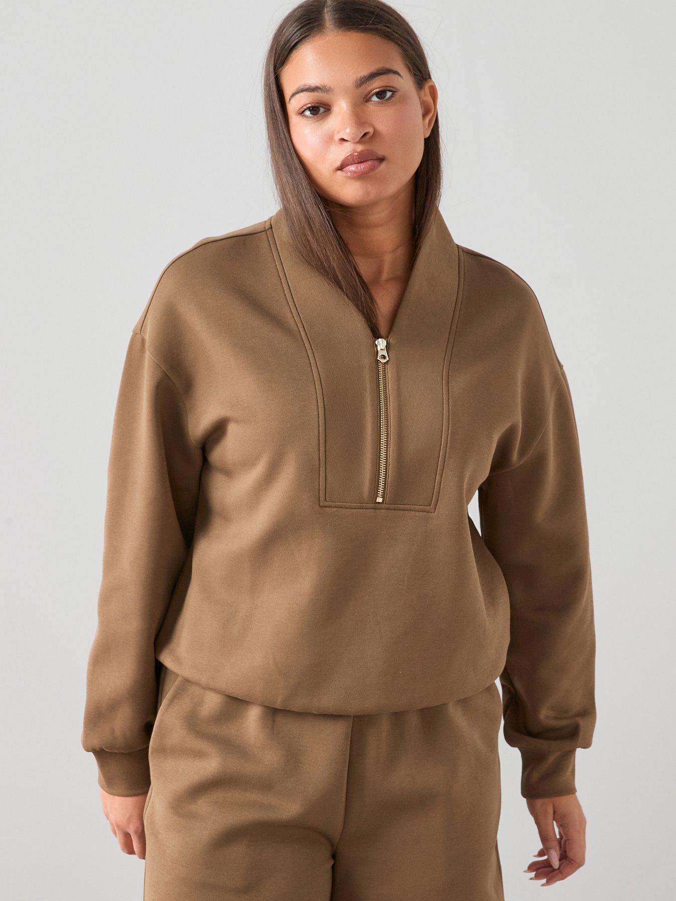 Image 4 of 7 of The Very Collection Curve Half Zip Sweat Co-ord