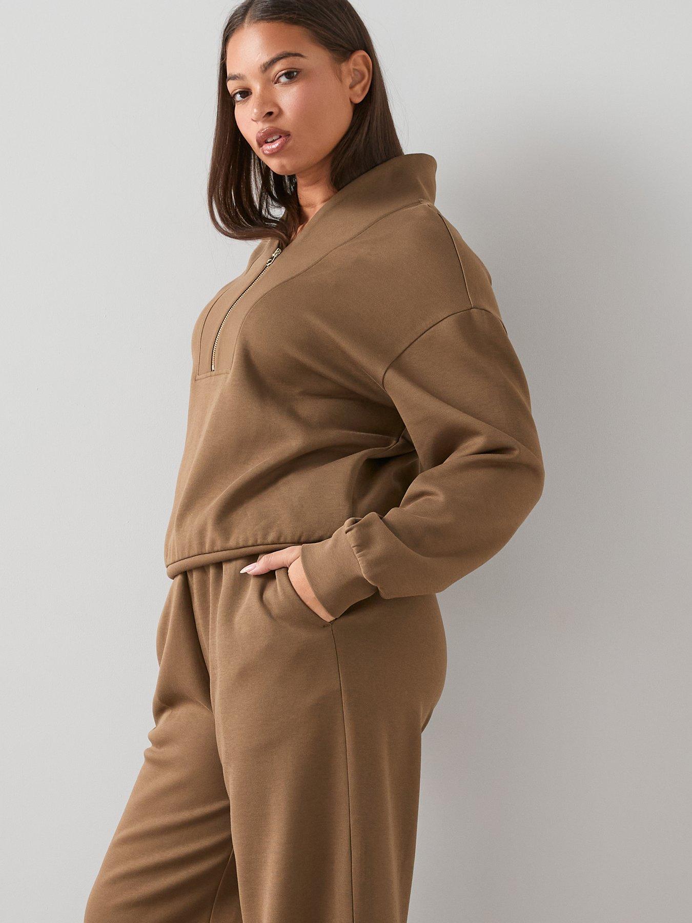 Image 6 of 7 of The Very Collection Curve Half Zip Sweat Co-ord