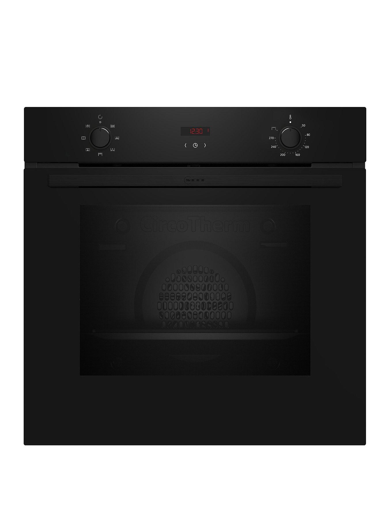 Neff N30 B1DCC0AK3B 60cm Built In Electric Single Oven with CircoTherm - Black