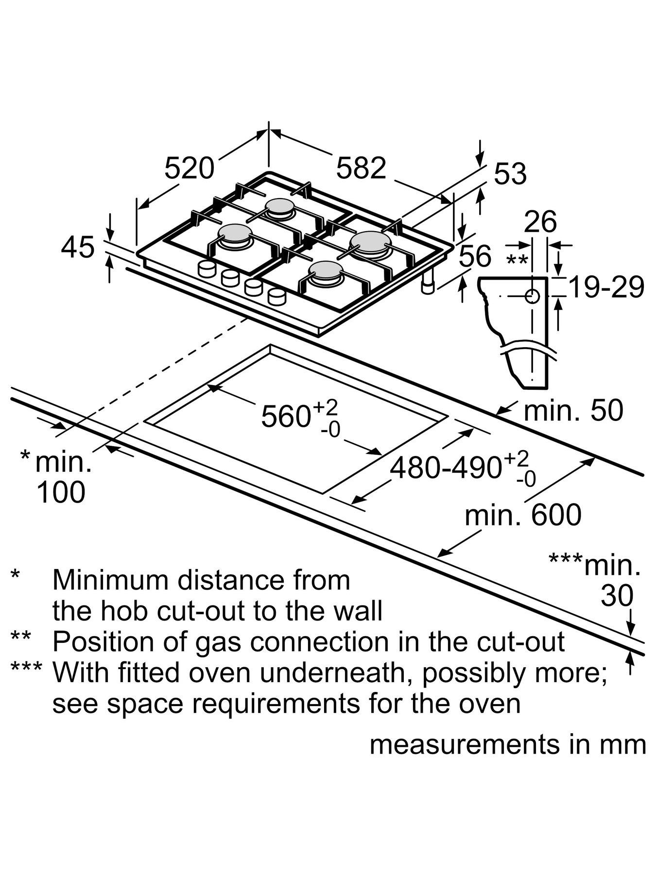 Image 7 of 7 of Bosch Series 4 PGP6B5K90 60cm Intergrated Gas Hob - Stainless Steel