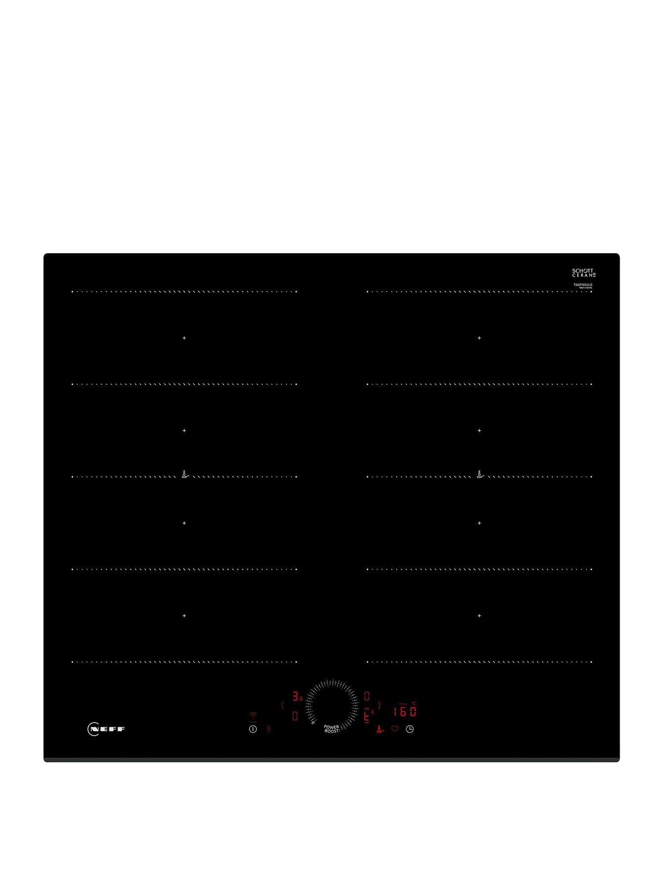 undefined T66FHX4L0, 60cm Flex Induction Hob, Twist Touch Control, 2xFlex, Extended Frying Sensor, Home Connect, Favourite Button, HobHood Control, Smart Hood Automatic, Front Bevel, 7.4kW