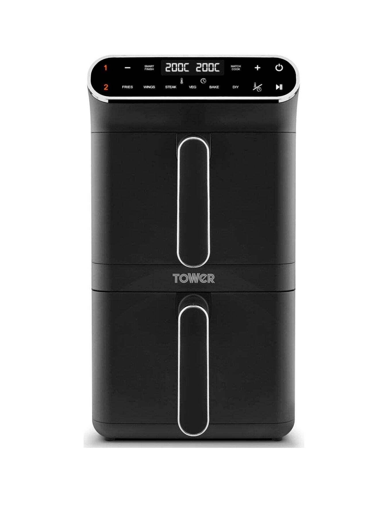 Tower Vortx 11L XL Dual Layer Air Fryer, Digital Control Panel, Black