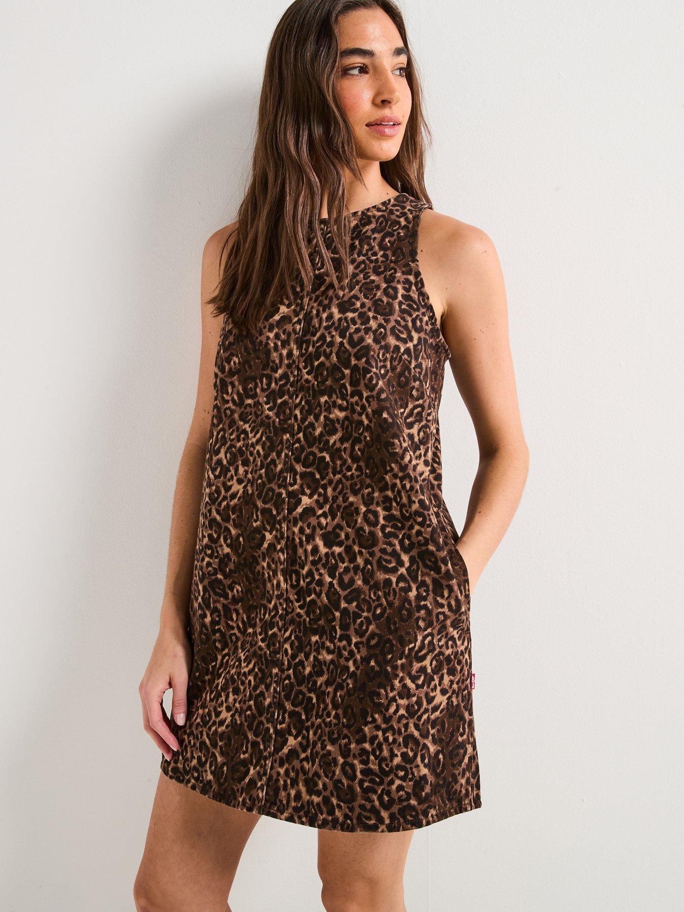 undefined 90s Shift Dress - Cat Eyes - Brown