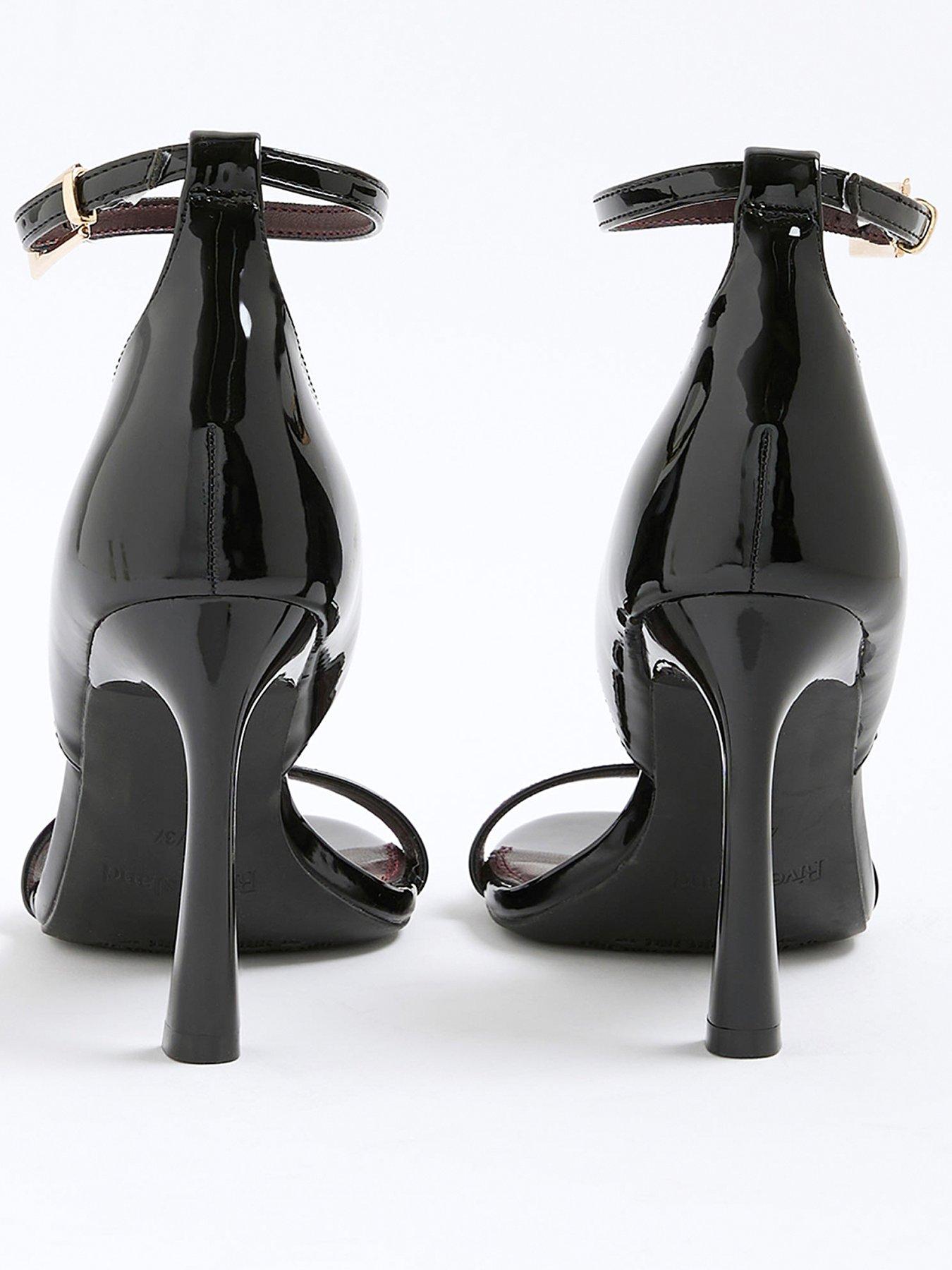 Image 2 of 6 of River Island Closed Back Banana Heel Sandal - Black