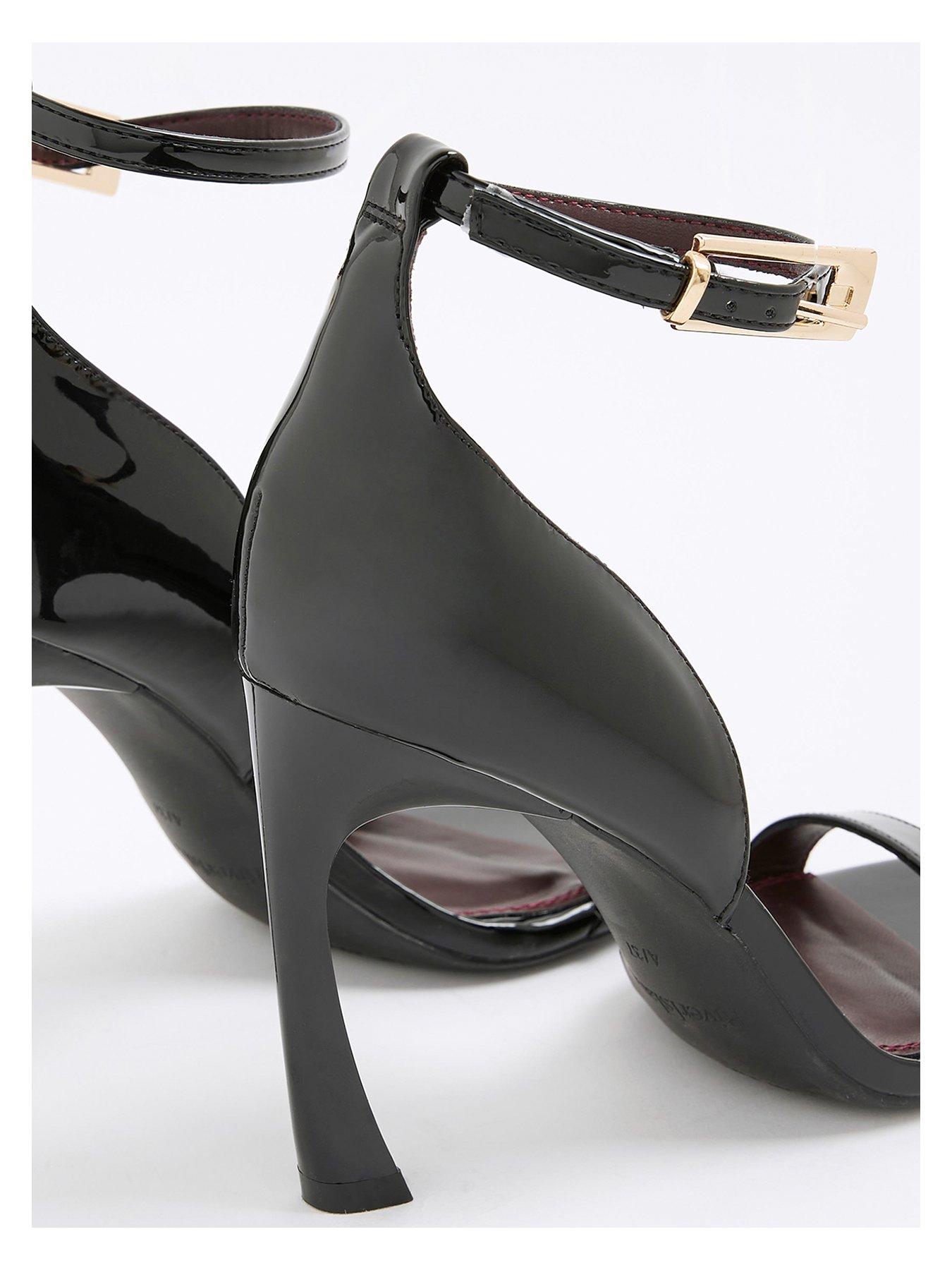 Image 5 of 6 of River Island Closed Back Banana Heel Sandal - Black