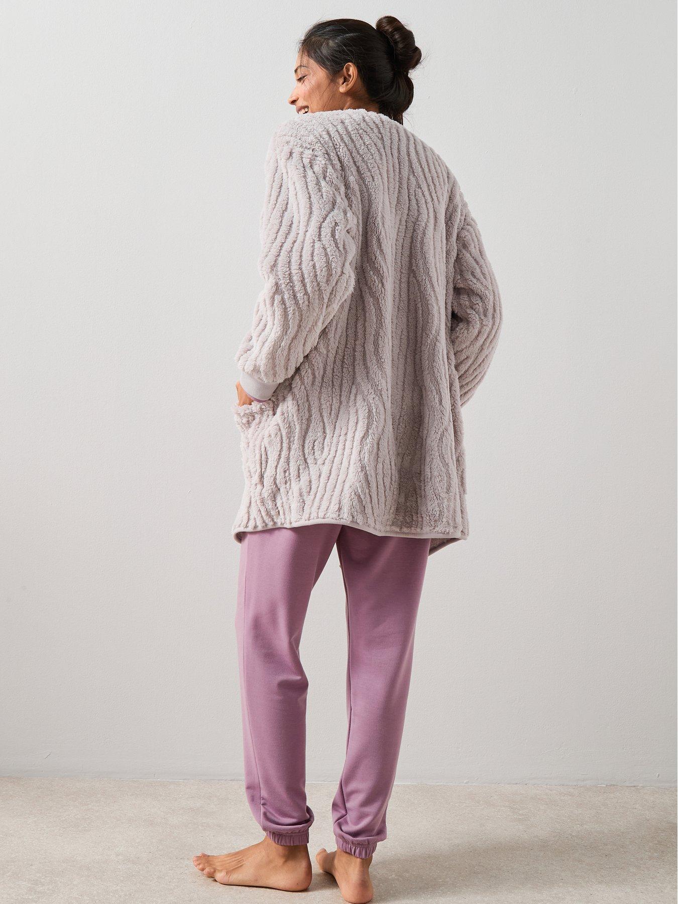 Image 2 of 7 of The Very Collection Textured Longline Cardigan - Pink