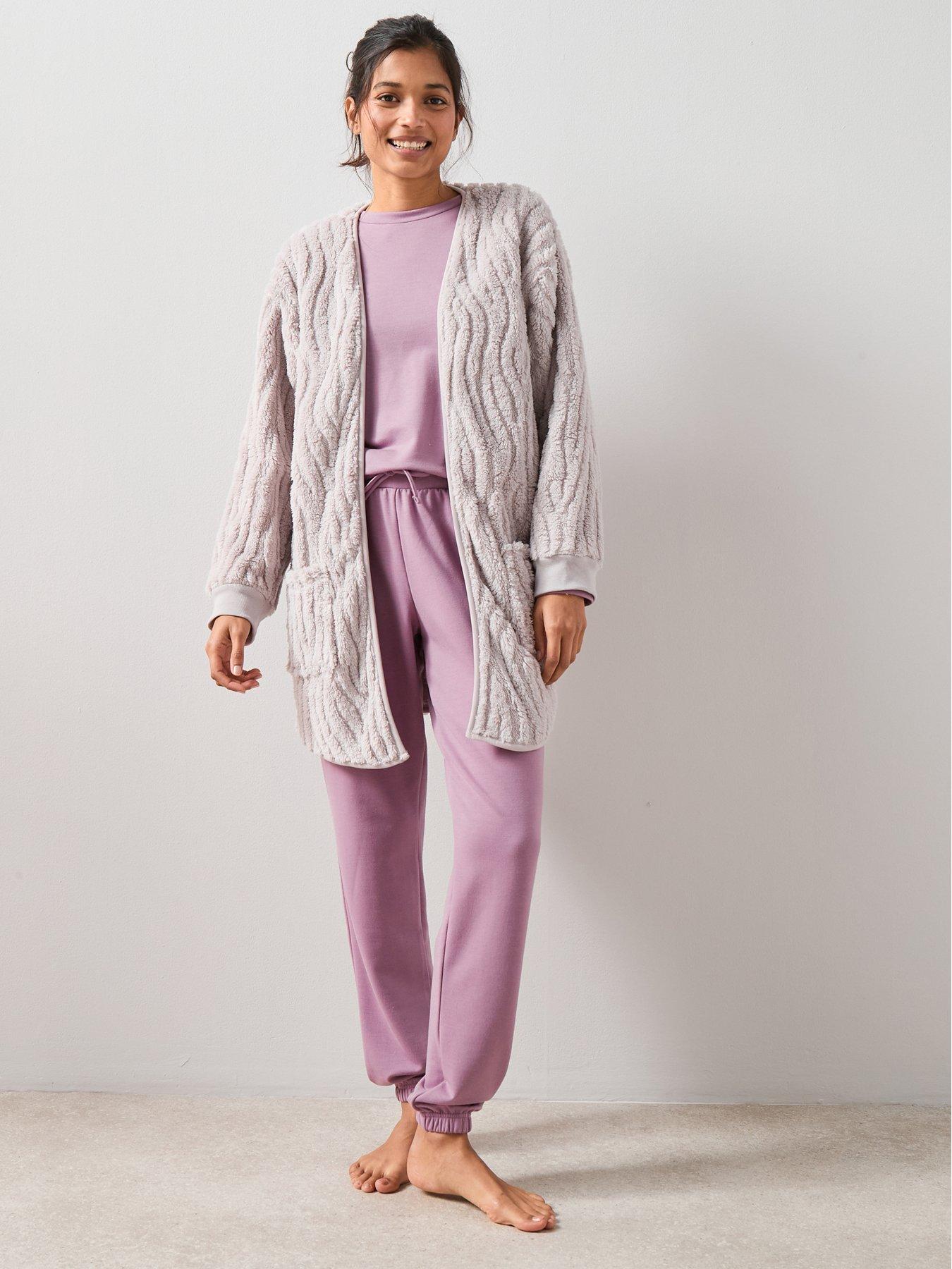 Image 3 of 7 of The Very Collection Textured Longline Cardigan - Pink