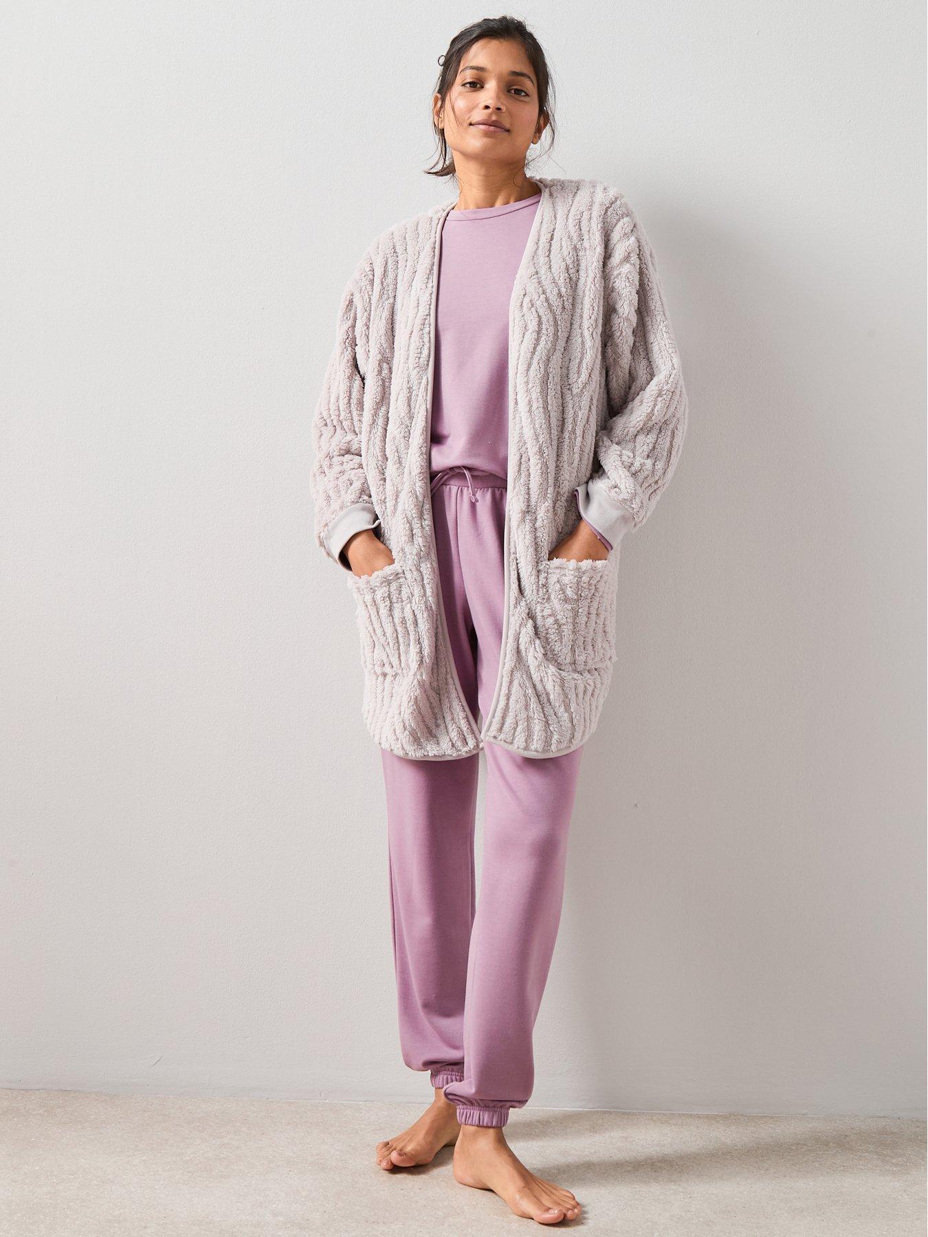 Image 4 of 7 of The Very Collection Textured Longline Cardigan - Pink