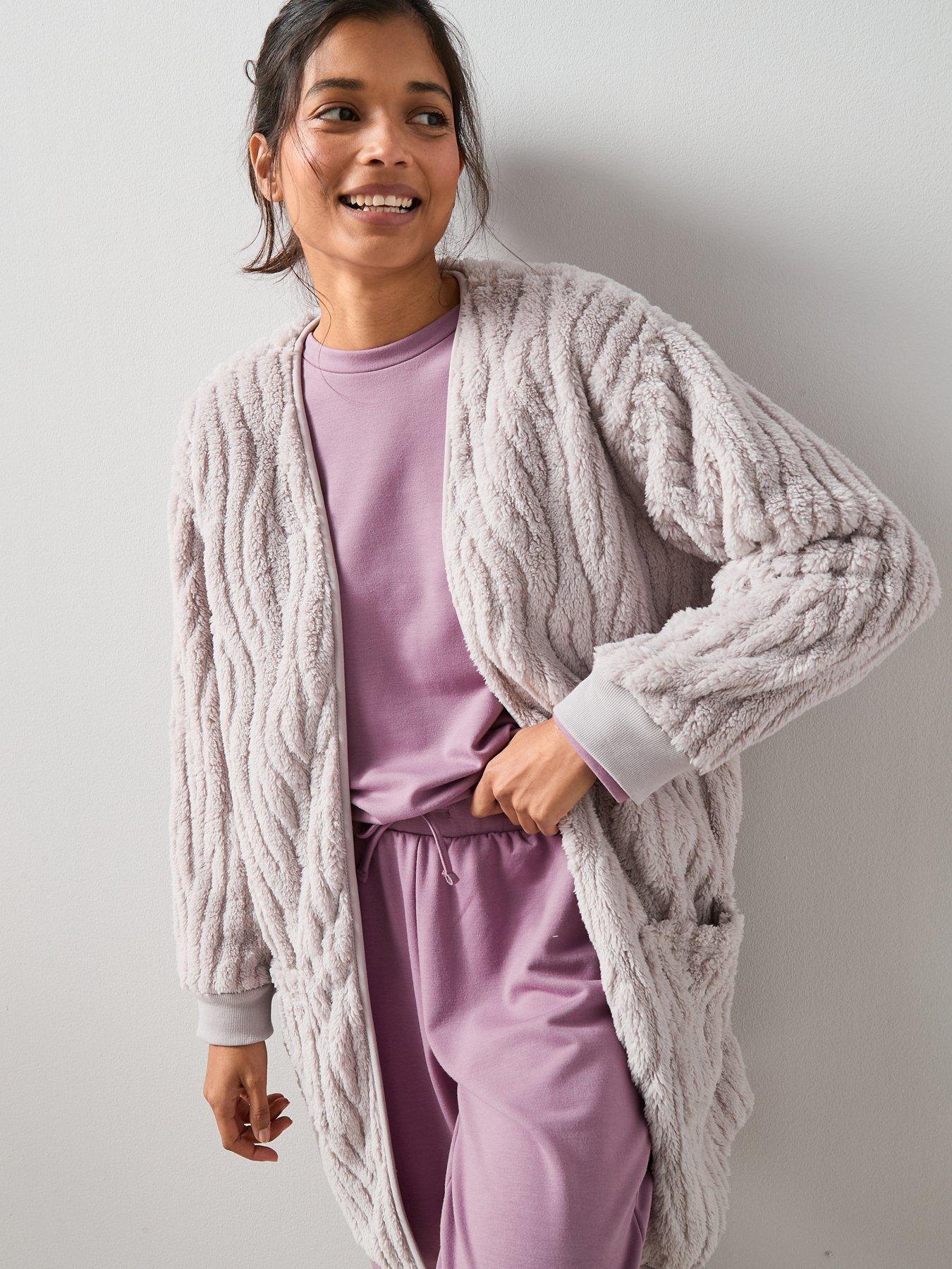 Image 5 of 7 of The Very Collection Textured Longline Cardigan - Pink