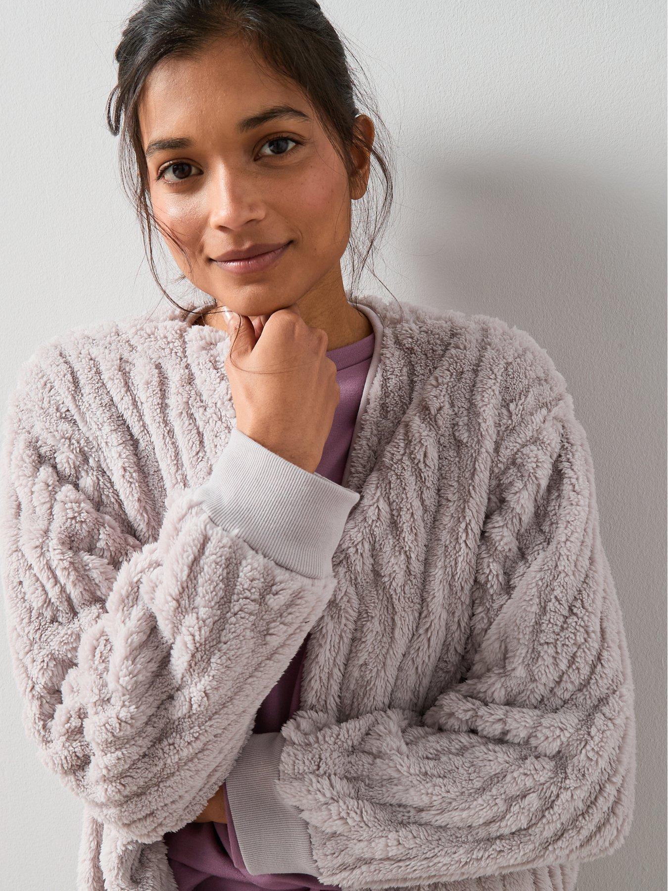 Image 6 of 7 of The Very Collection Textured Longline Cardigan - Pink