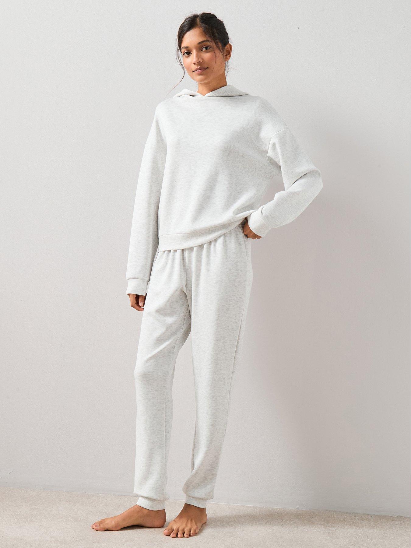 The Very Collection Marl Hoodie And Jogger Loungewear Set - Grey