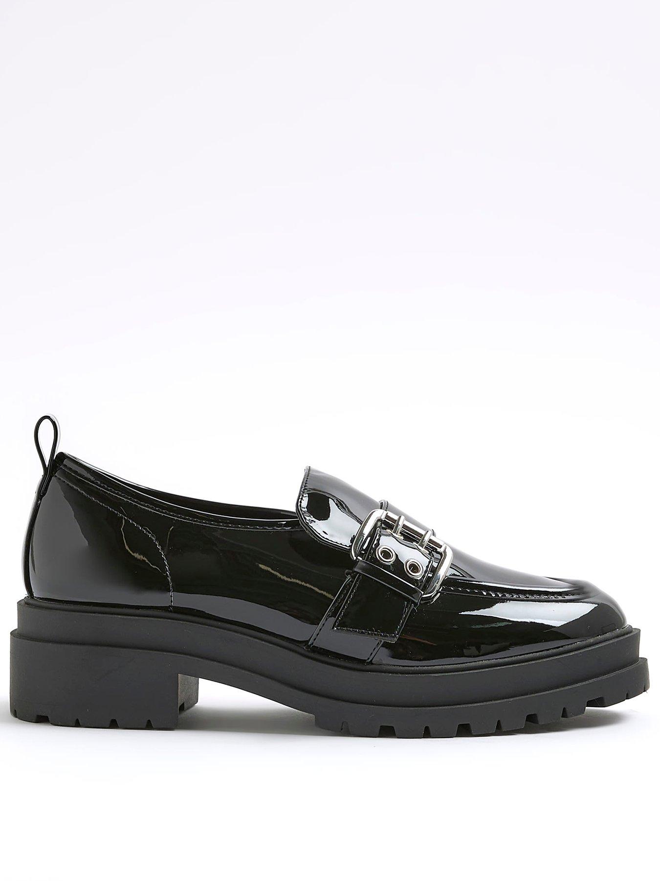 undefined Buckled Full Loafers - Black