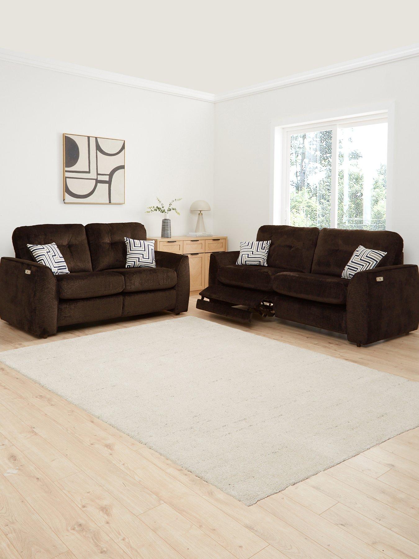 Very Home Margate Fabric 3 Seater + 2 Seater Power Incliner Sofa Set (Buy  &  SAVE!) - Made to Order in the UK