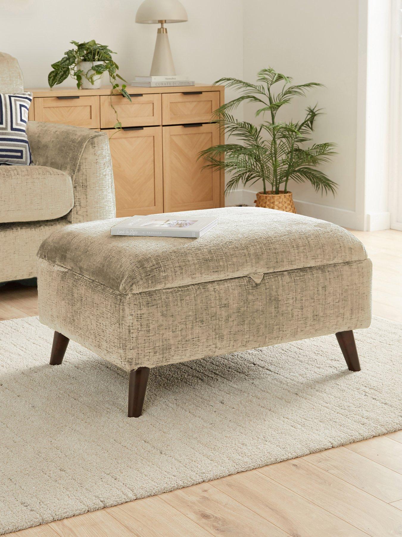 Very Home Margate Fabric Storage Footstool - Made to Order in the UK