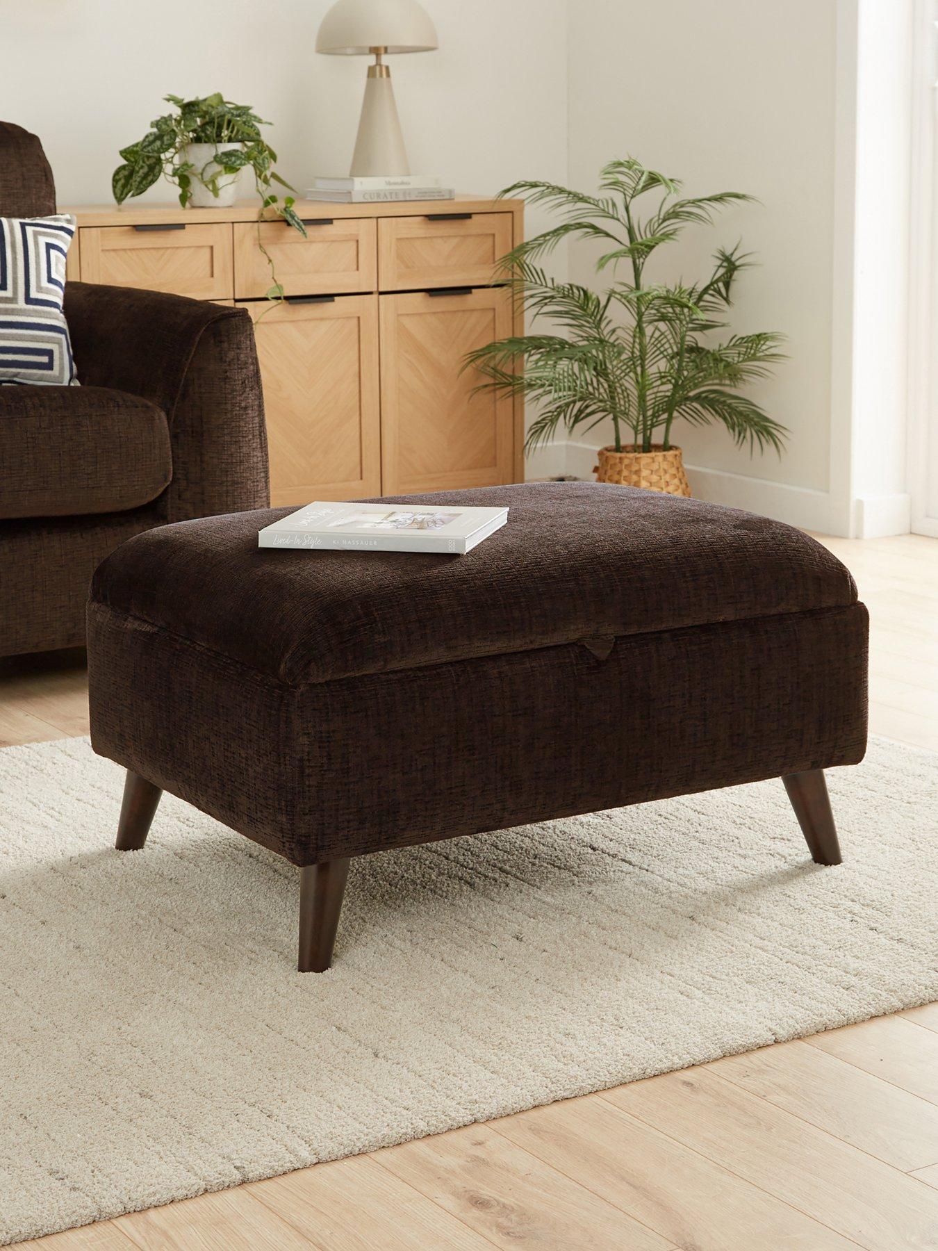 Very Home Margate Fabric Storage Footstool - Made to Order in the UK