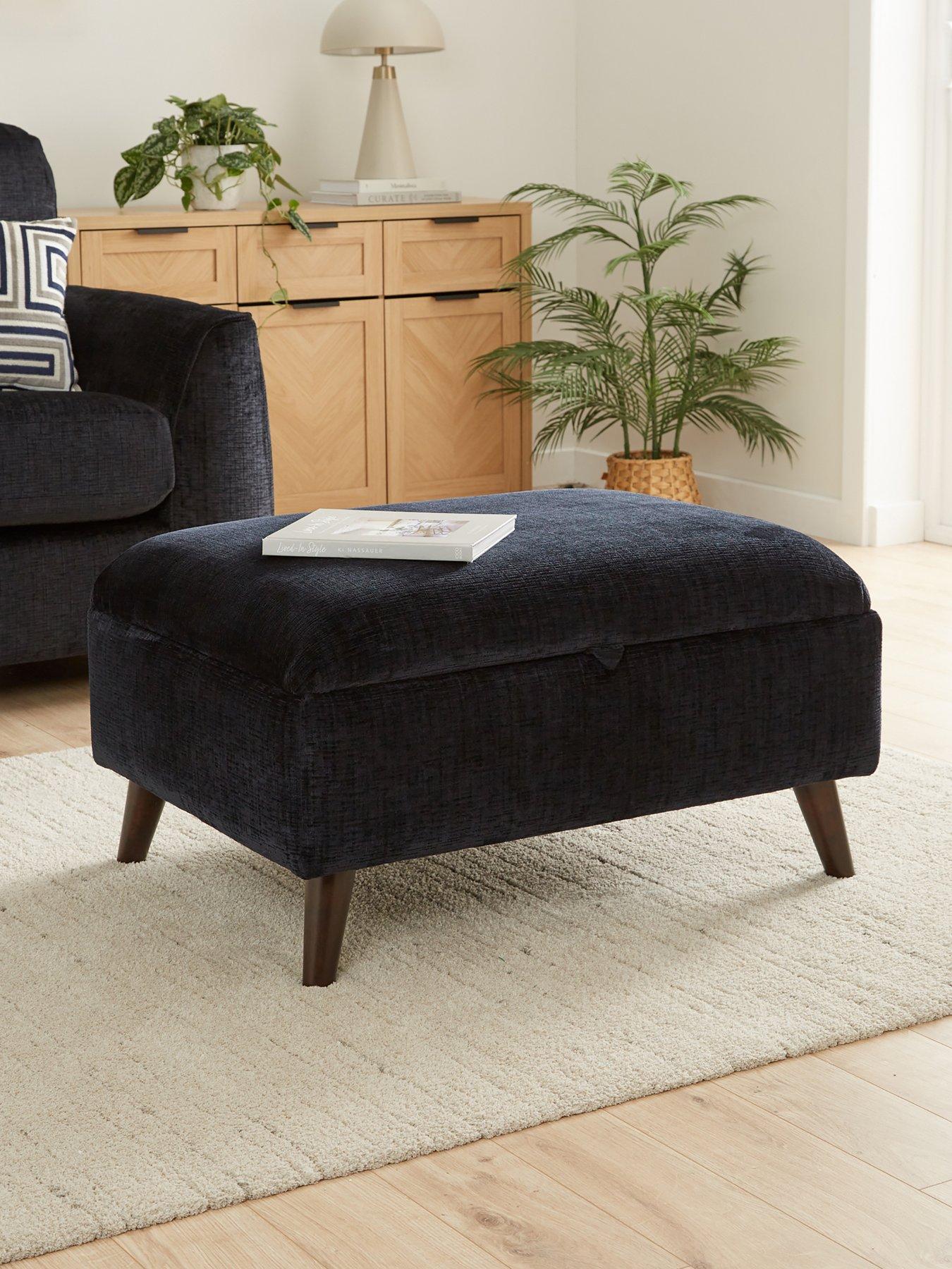 The Very Collection Margate Fabric Storage Footstool - Made to Order in the UK