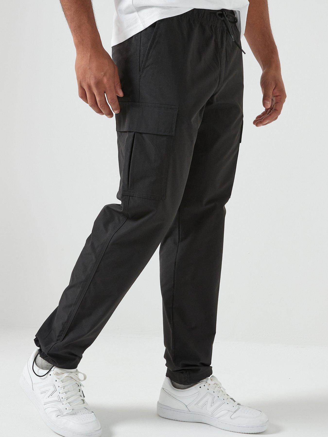 Jack & Jones Herren Cargo Hose – Tapered Fit, Mit Bündchen, Utility-Taschen Und Reißverschluss