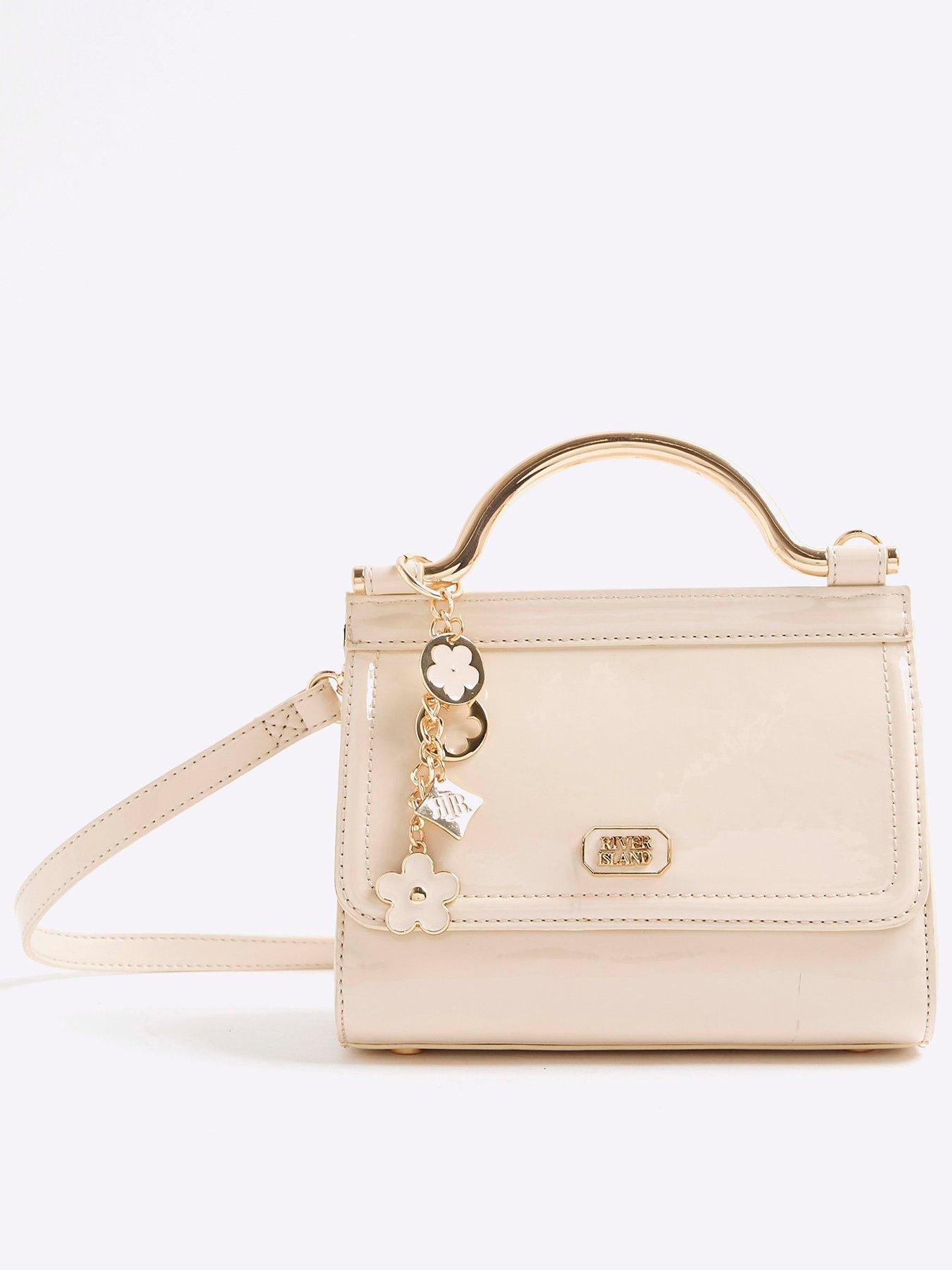 undefined Metal Handle Mini Tote - Cream