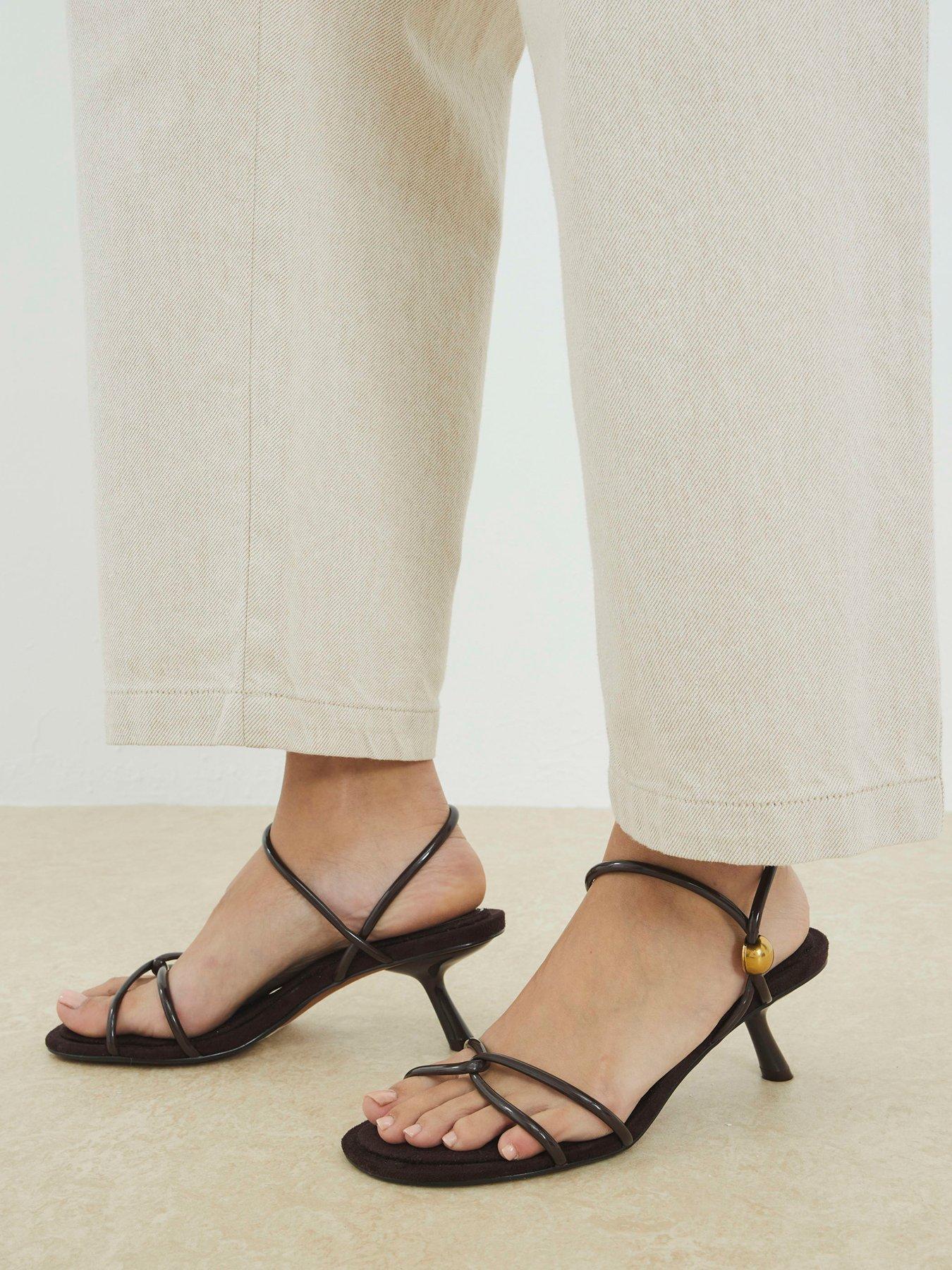 River Island Strappy Trim Sandal - Brown