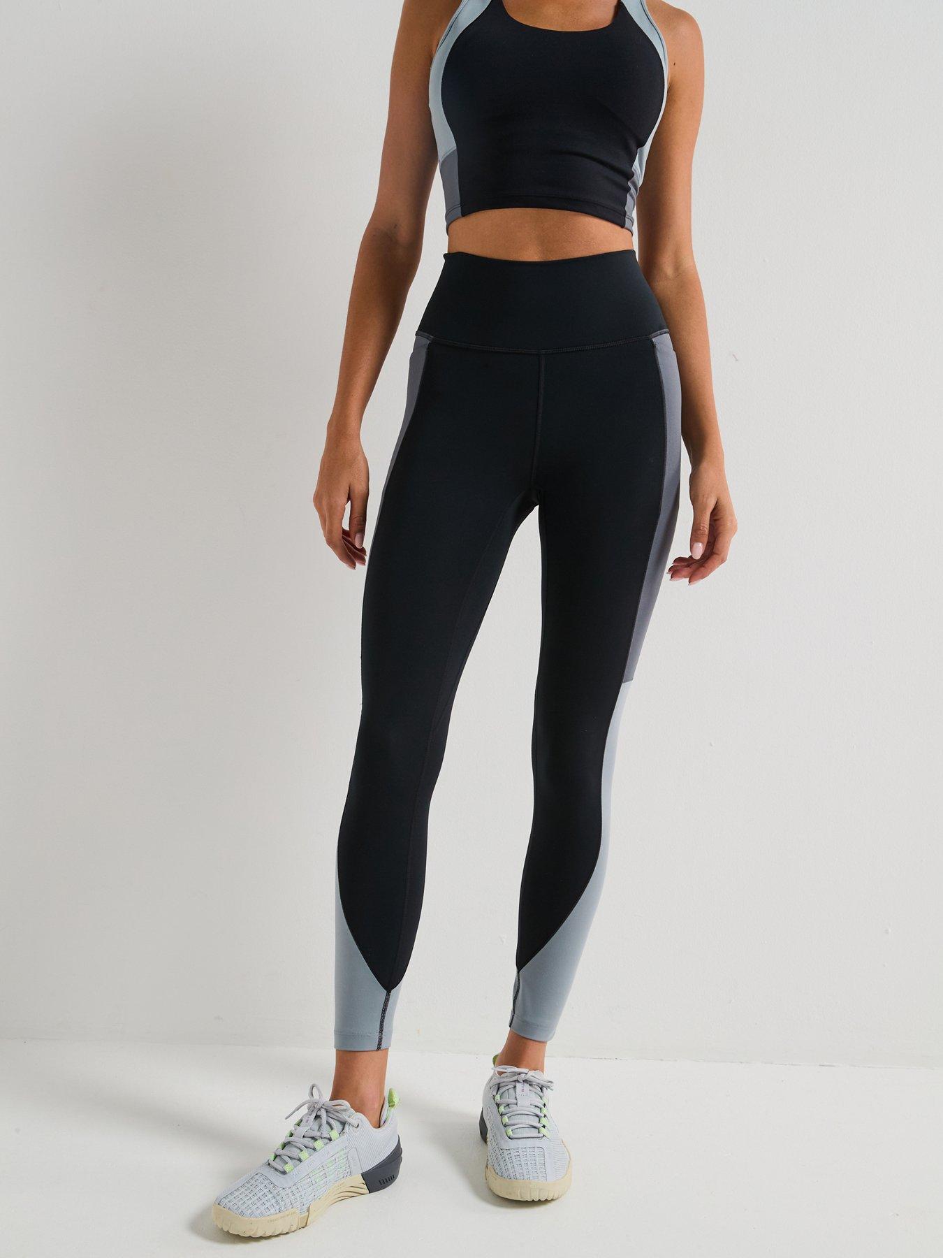 Image 3 of 6 of UNDER ARMOUR Womens Training Meridian Colourblock Ankle Tights - Black