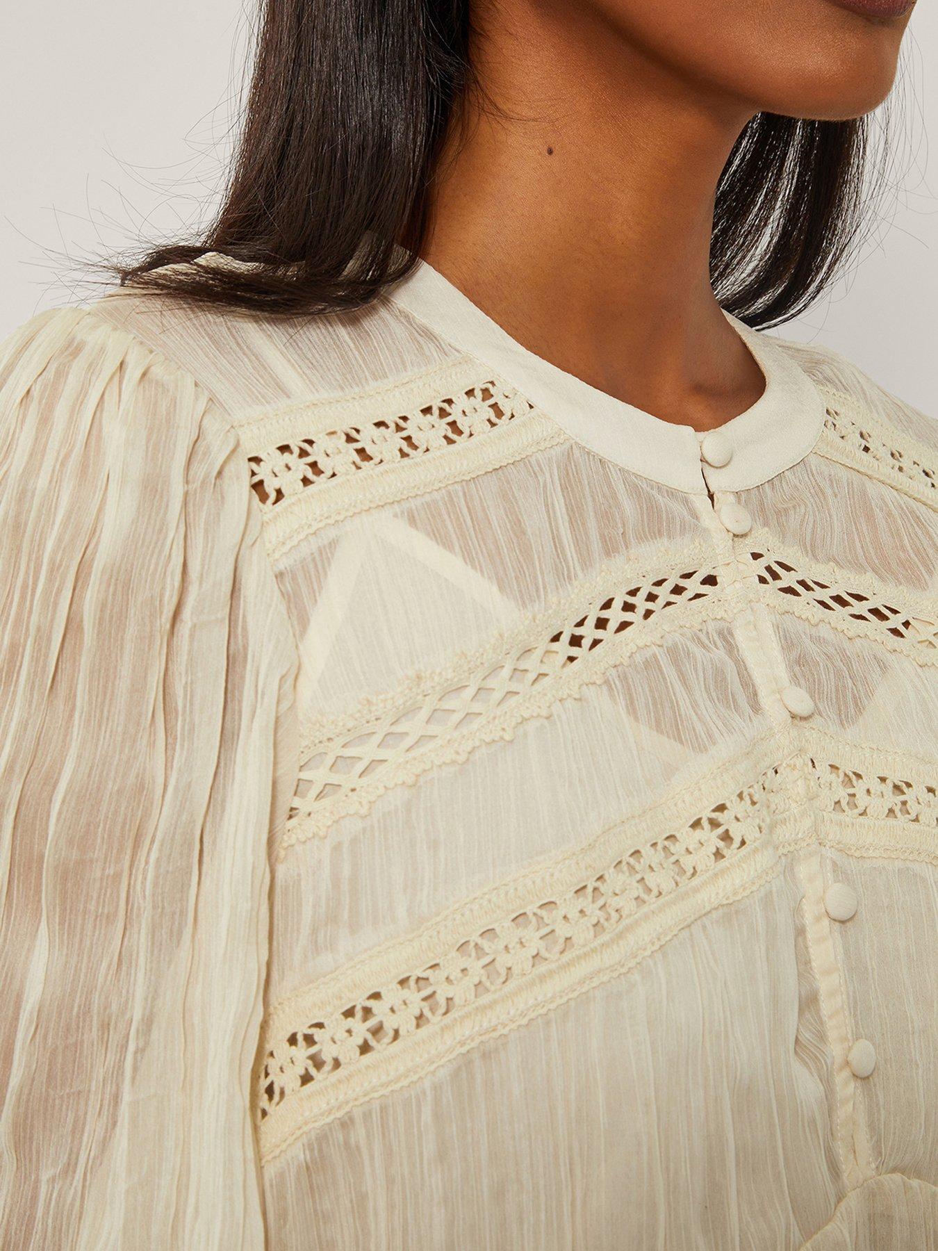 Image 4 of 4 of Monsoon Edith Lace Top - Ivory