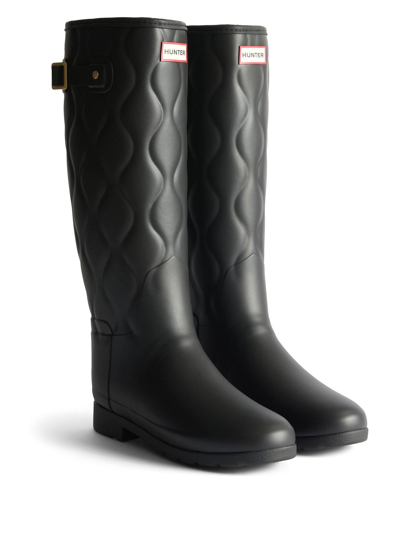 Hunter WOMENS ORIGINALS REFINED TALL ONIONQUILT - Black - Size 7 (40/41) - Image 5