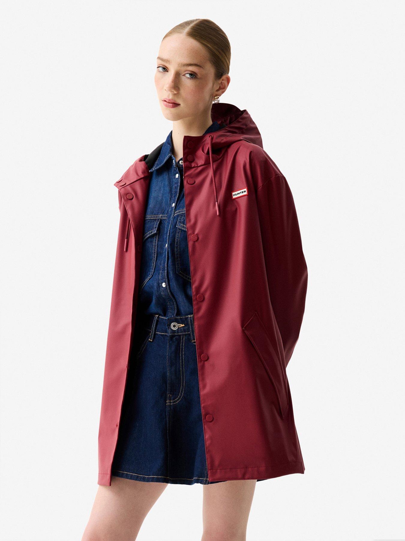 Hunter Jo Pu Raincoat - Dark Red