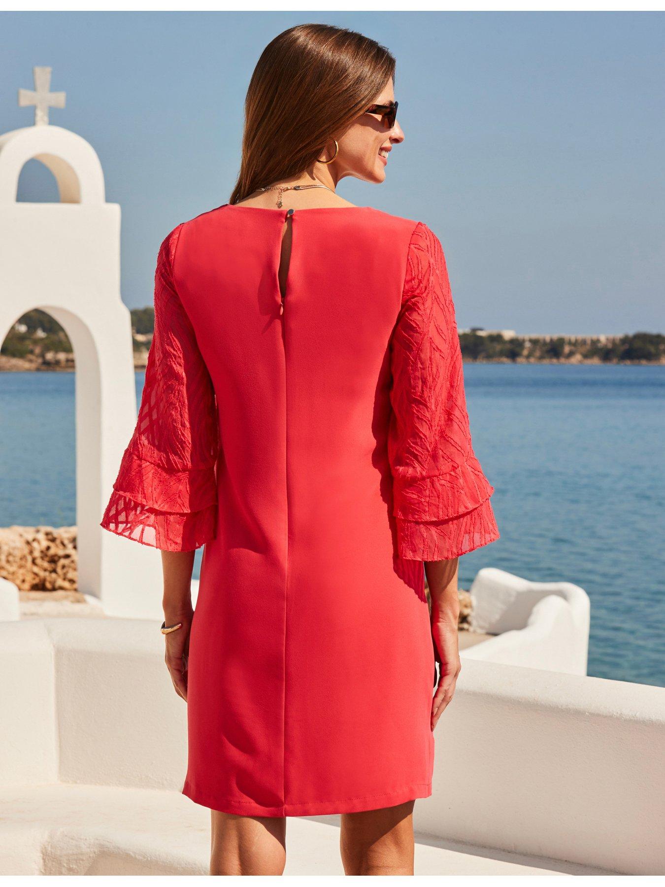 chinese dress ladies Orelisse Coral Lace Square-Neck Mini Dress  Club L London