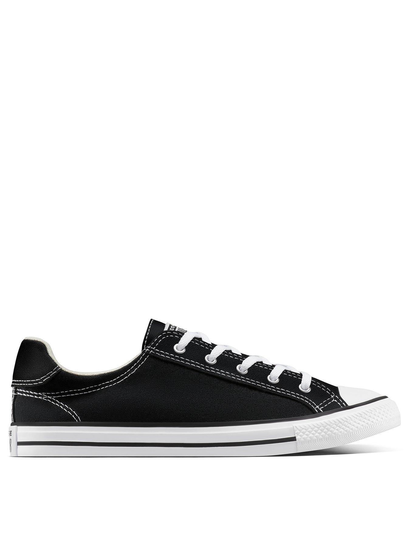 Converse Womens Chuck Taylor All Star Dainty Lucky Low Tops - Black