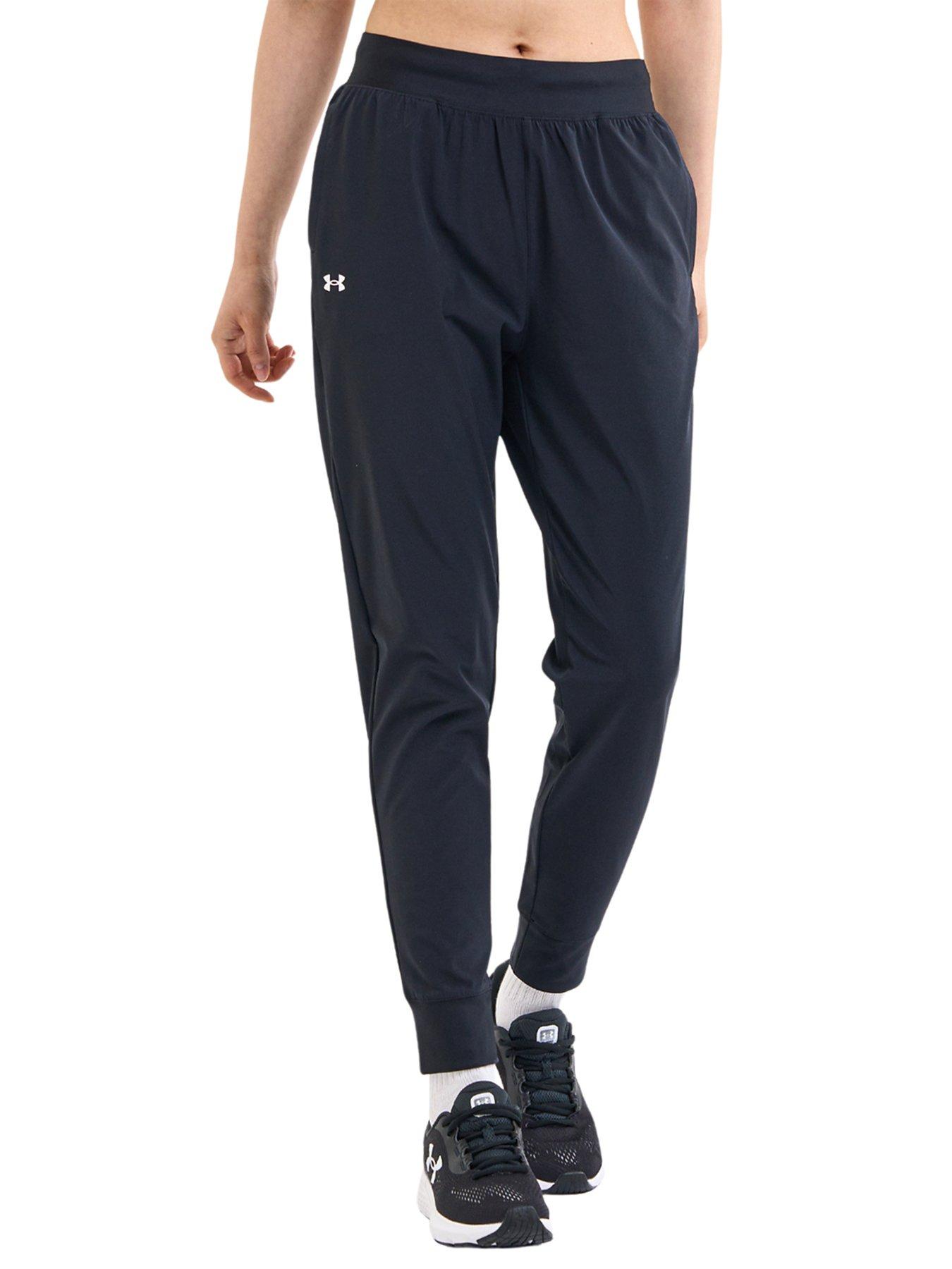 UNDER ARMOUR Womens Training Rival High Rise Woven Pants - Black