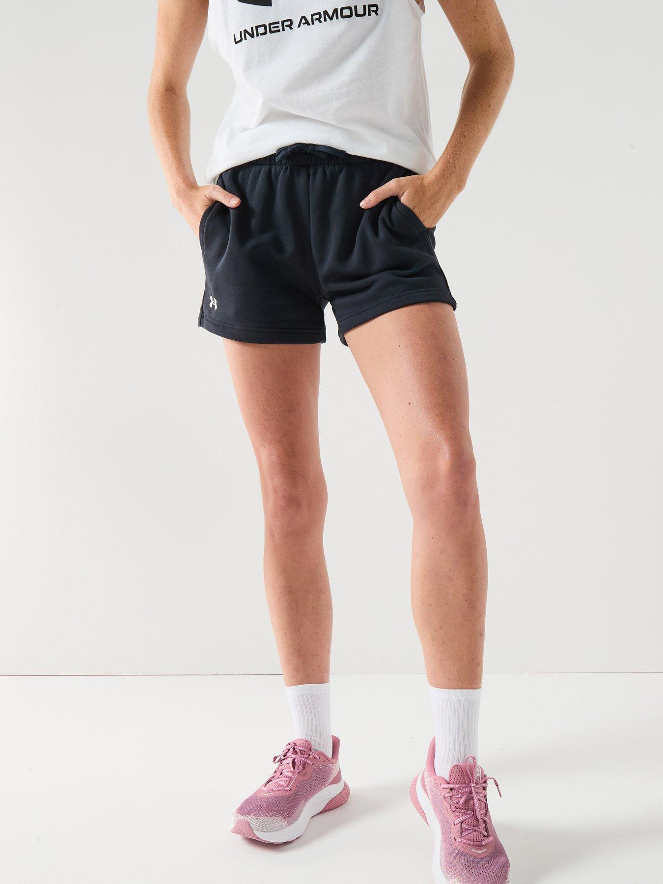Under Armour Womens Training Rival Fleece Shorts - Black