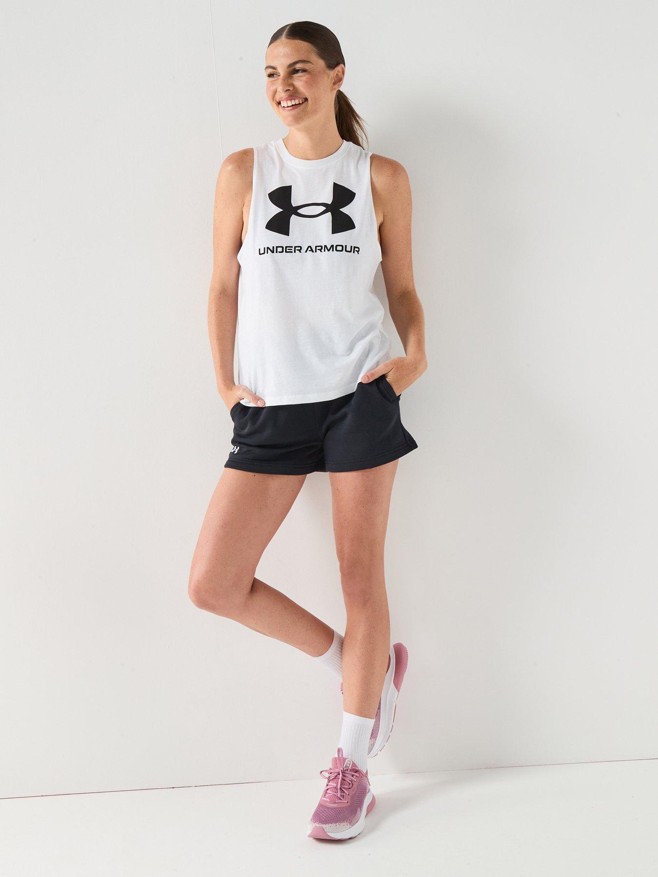 Image 3 of 5 of UNDER ARMOUR Womens Training Rival Fleece Shorts - Black