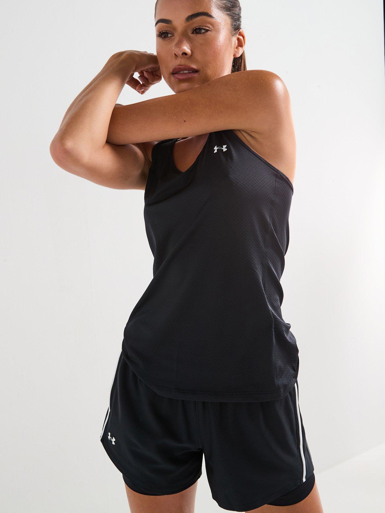 undefined Womens Training Tech Mesh Racer Tank - Black/white