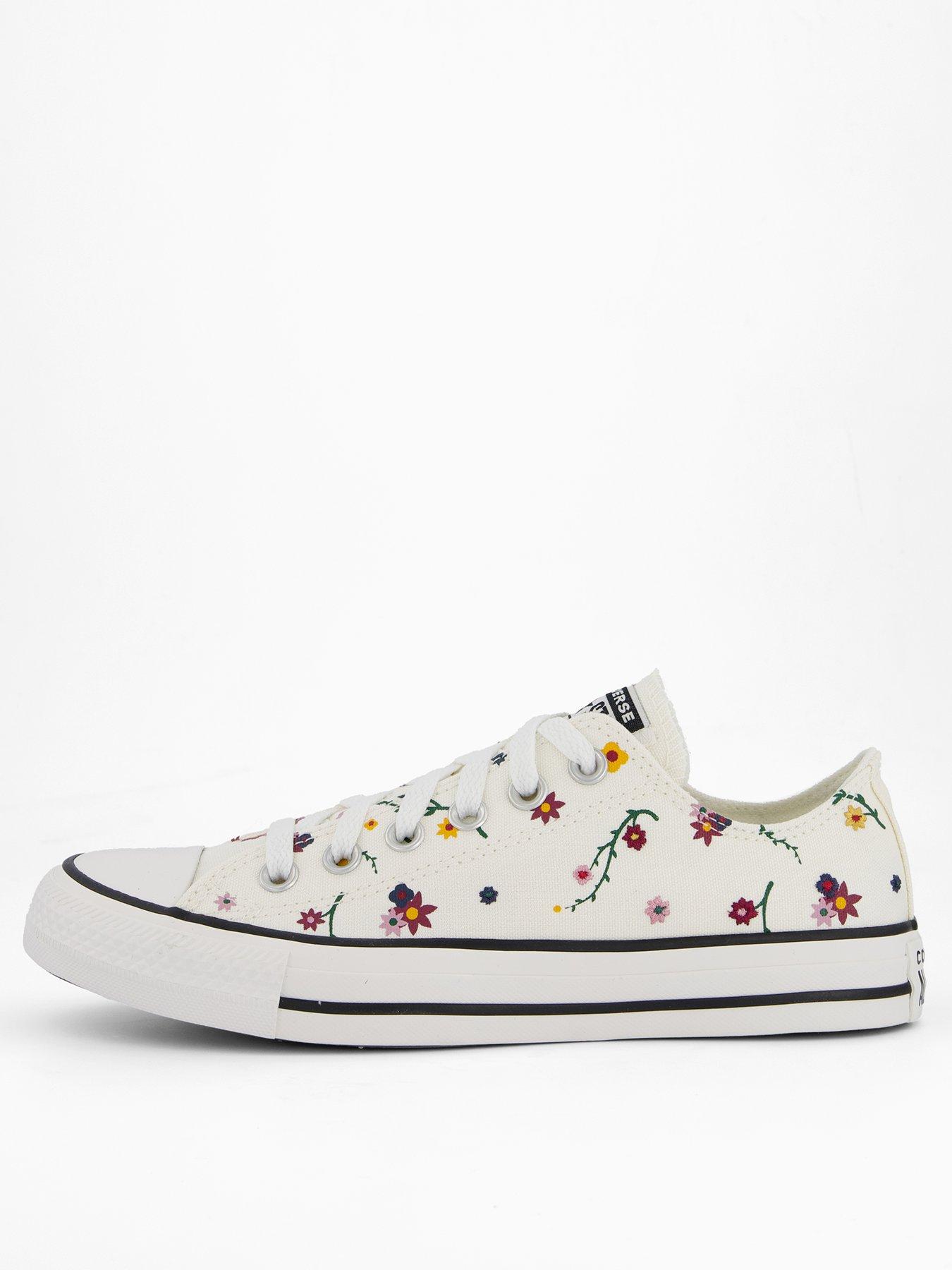 Converse Womens Converse Chuck Taylor All Star Floral Low Top -White