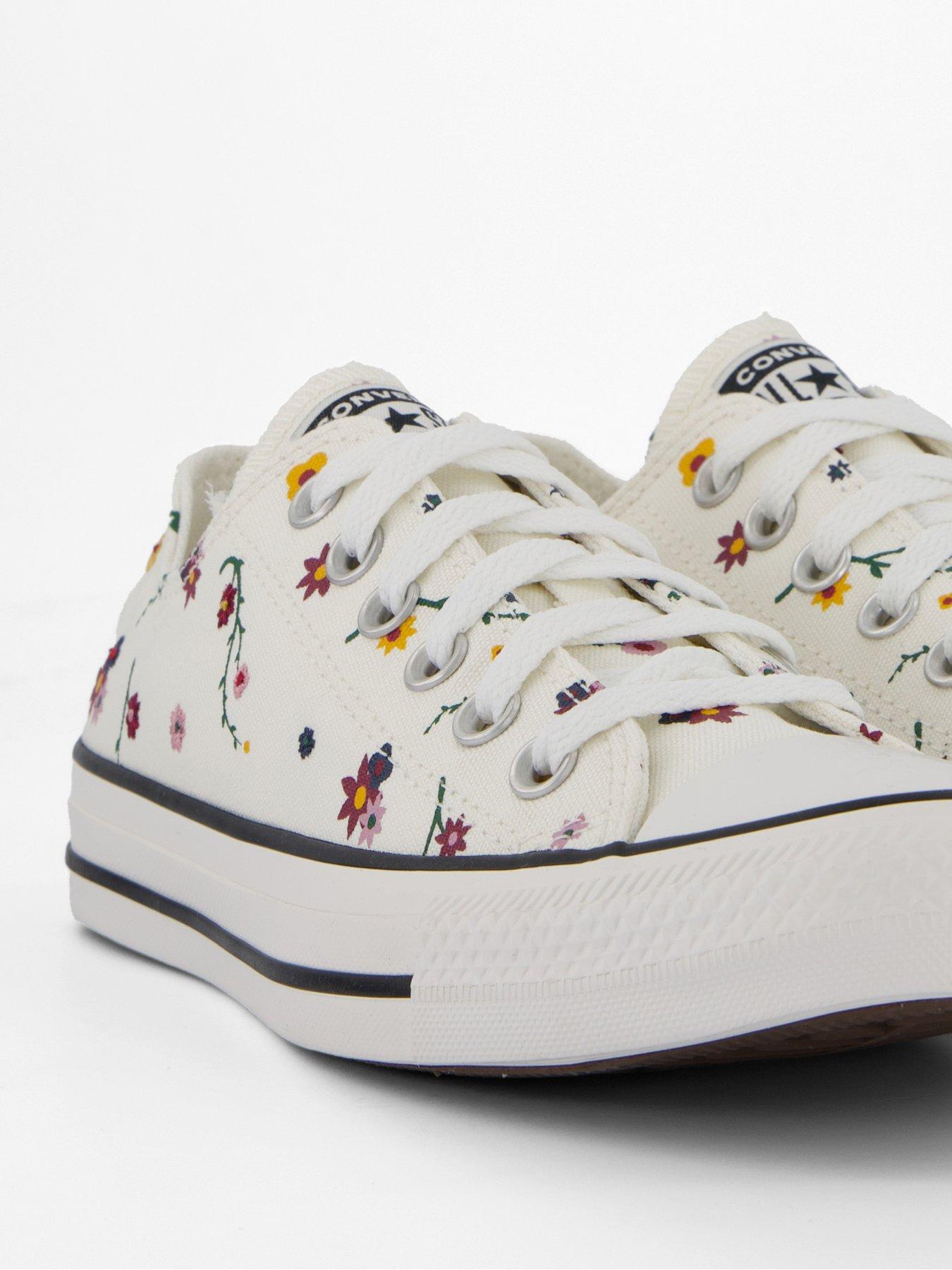 Converse Womens Chuck Taylor All Star Floral Low Top - White | Very